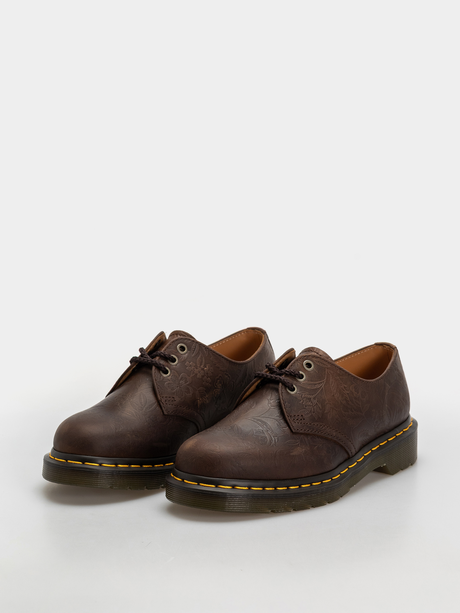 Buty Dr. Martens 1461 Emboss Floral Wmn (dark brown)