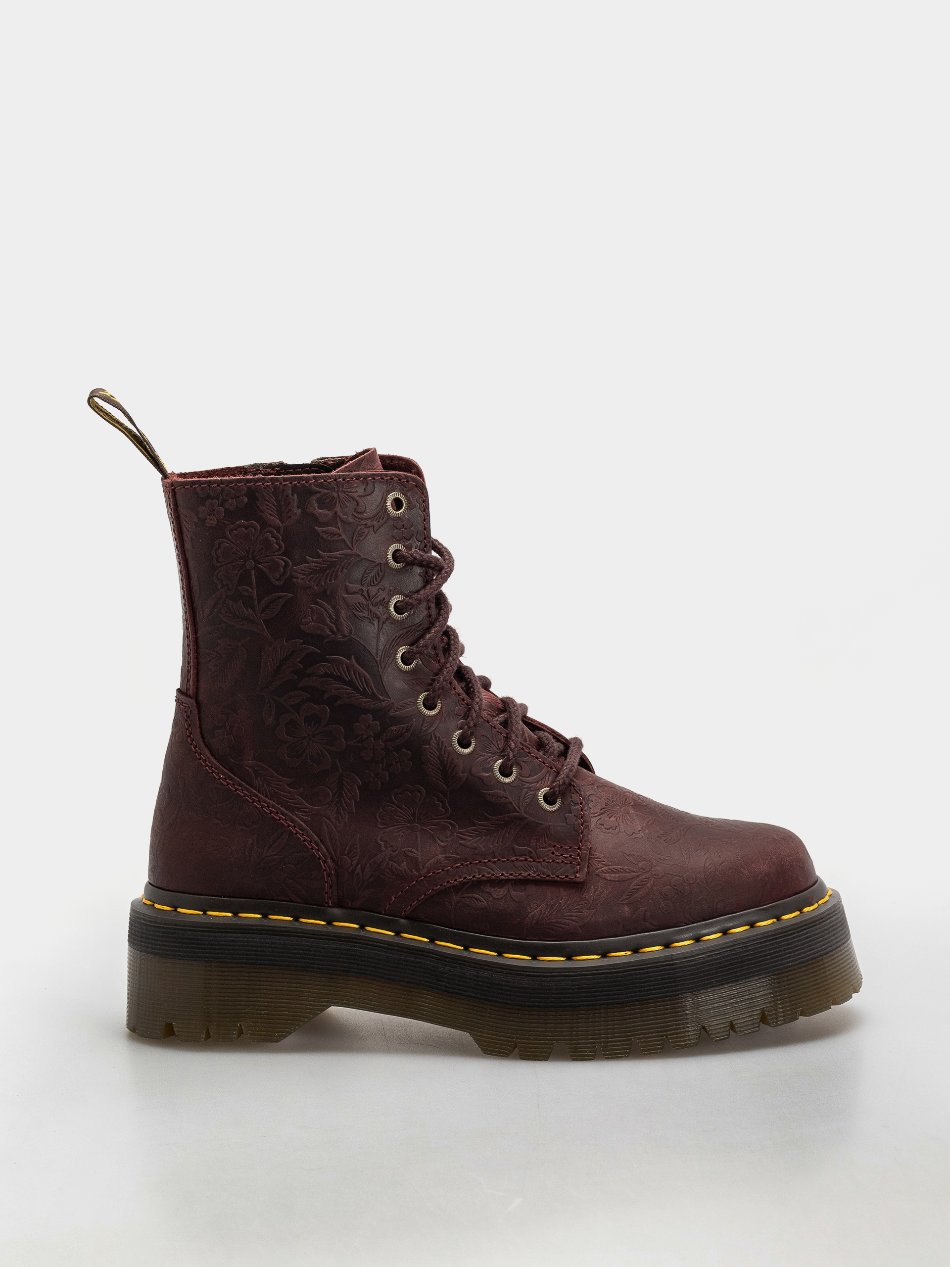 Buty Dr. Martens Jadon Emboss Floral Wmn (cherry red)