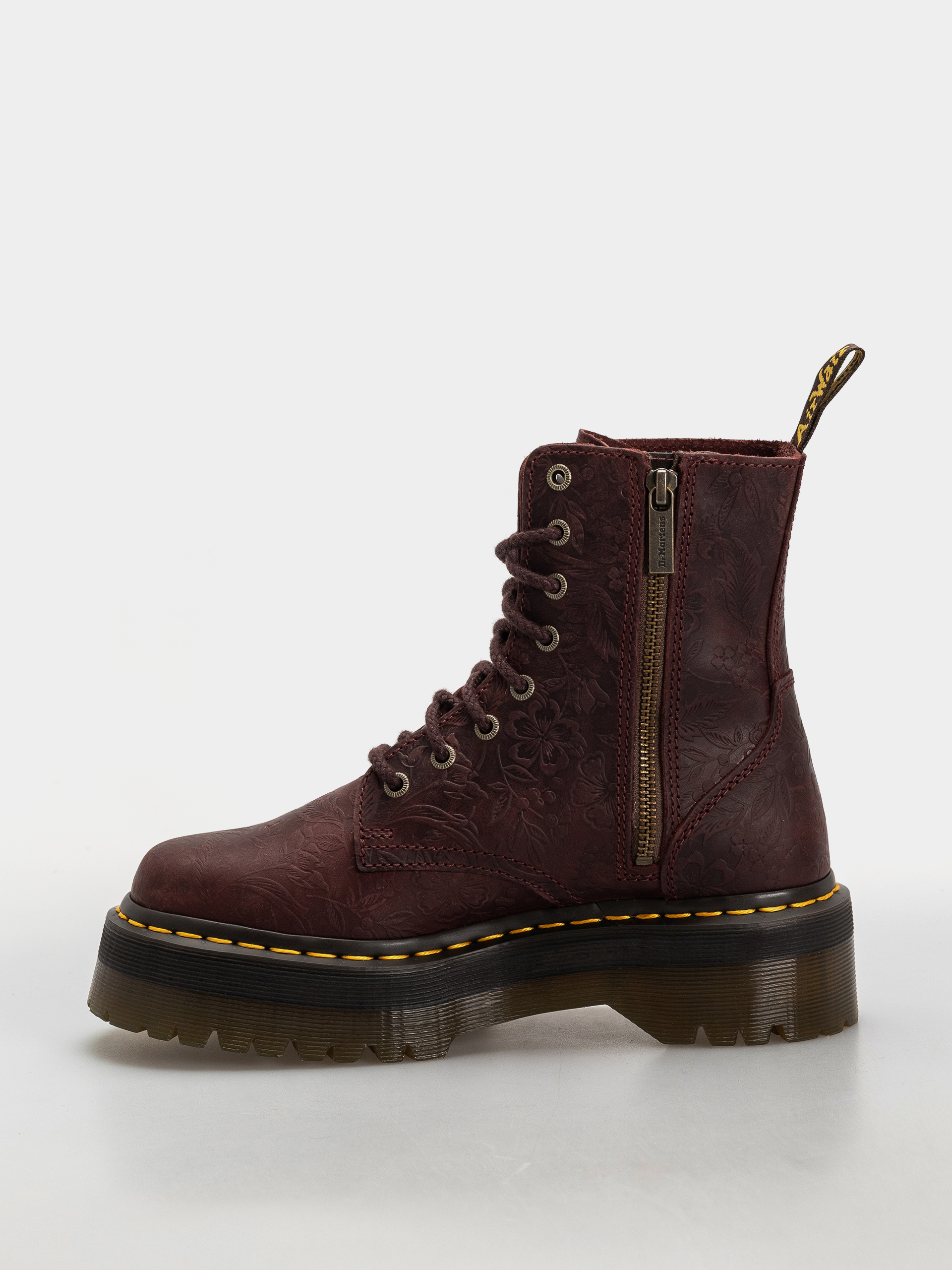 Buty Dr. Martens Jadon Emboss Floral Wmn (cherry red)