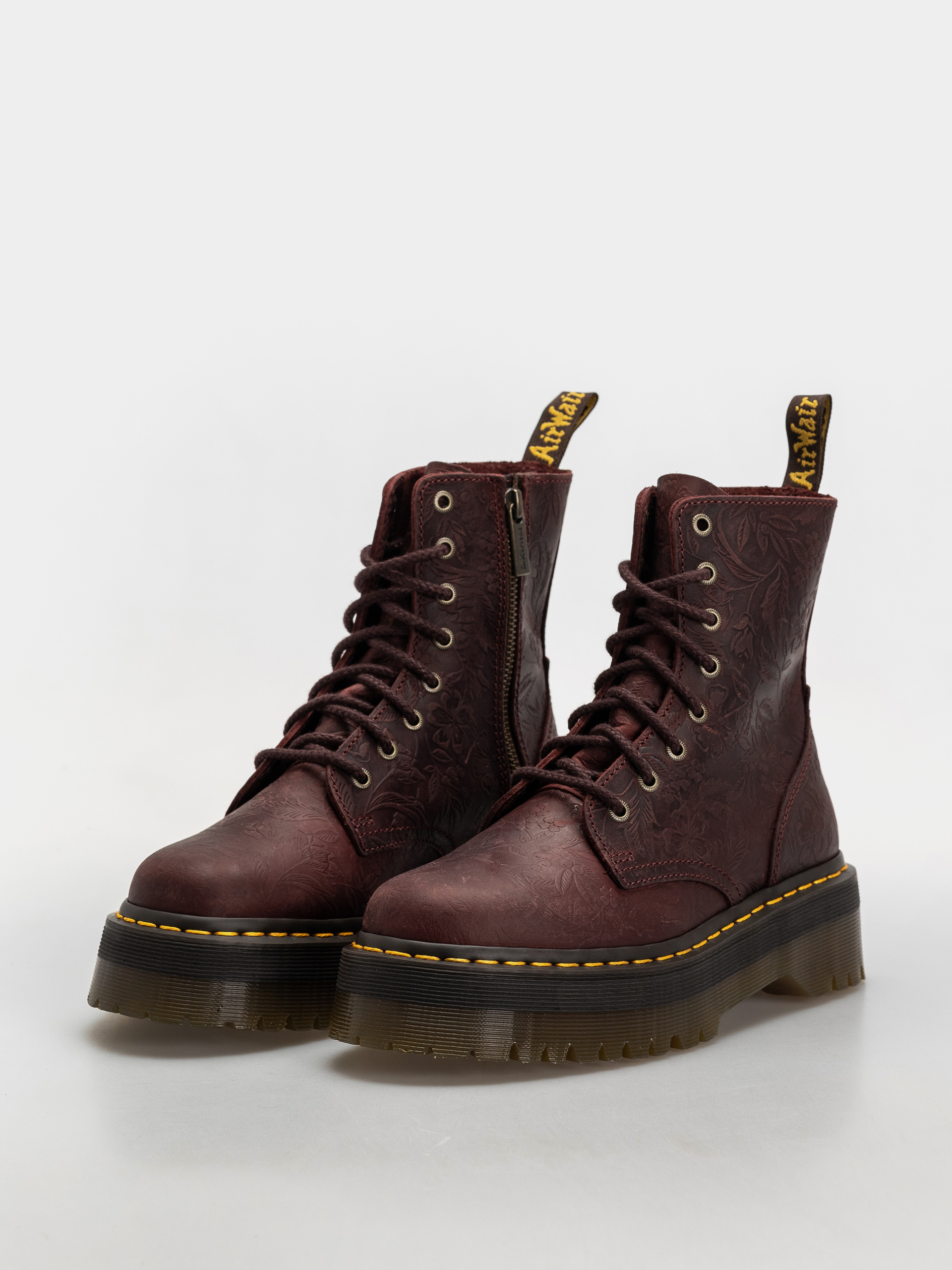 Buty Dr. Martens Jadon Emboss Floral Wmn (cherry red)