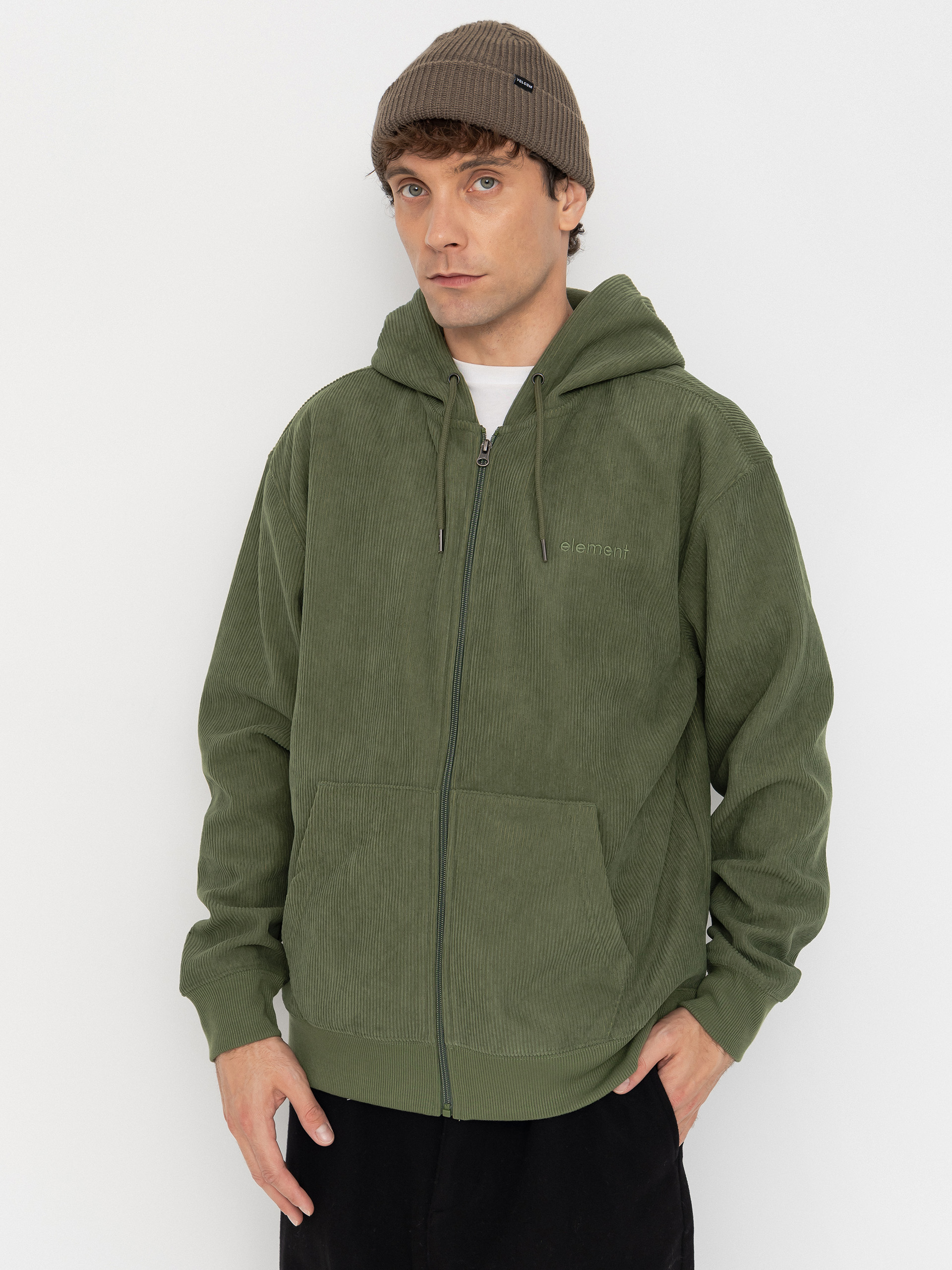 Bluza z kapturem Element Lowcase Corduroy ZHD (bronze green)