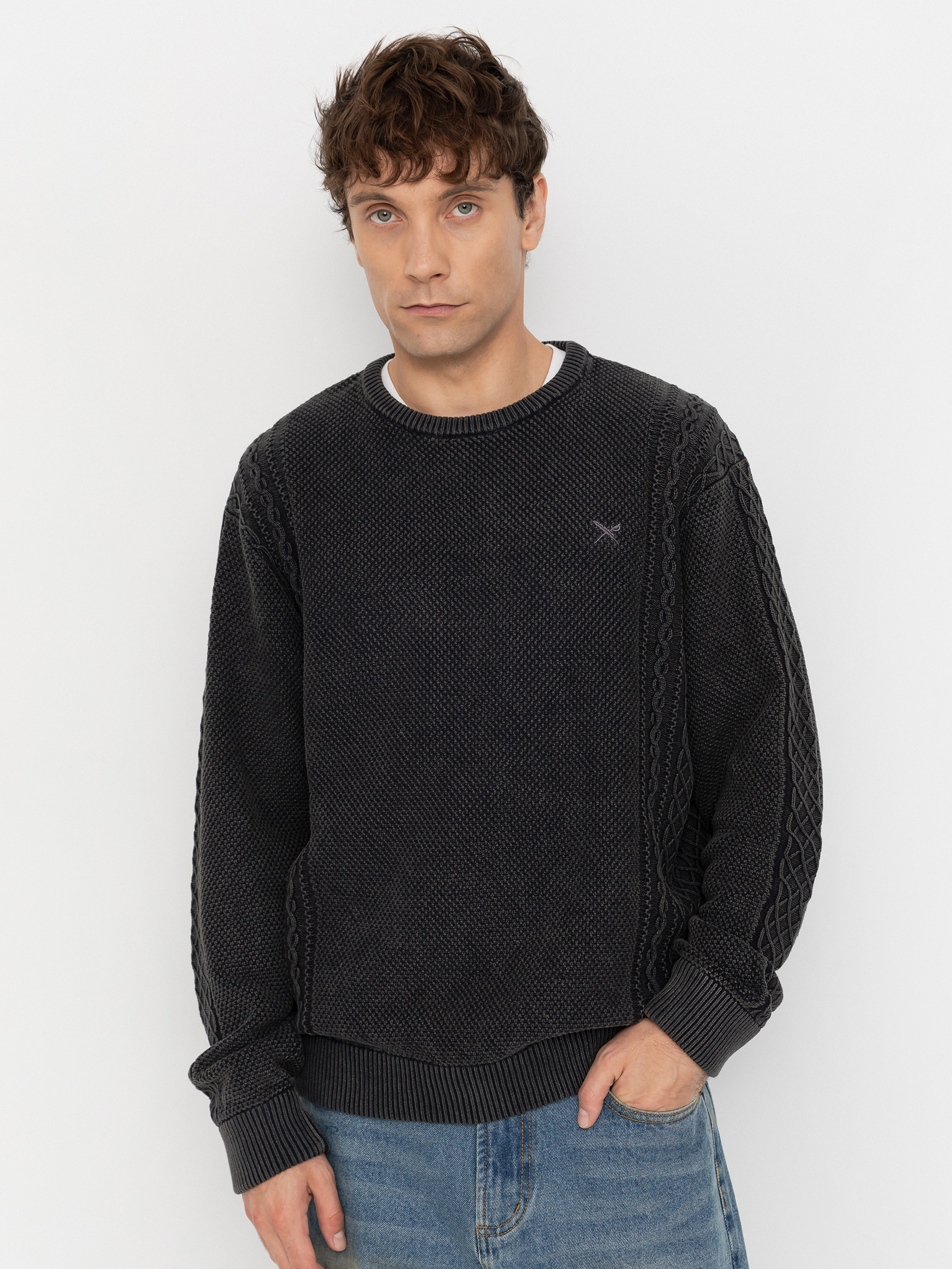 Sweter Iriedaily Vintage Structure (black wash)