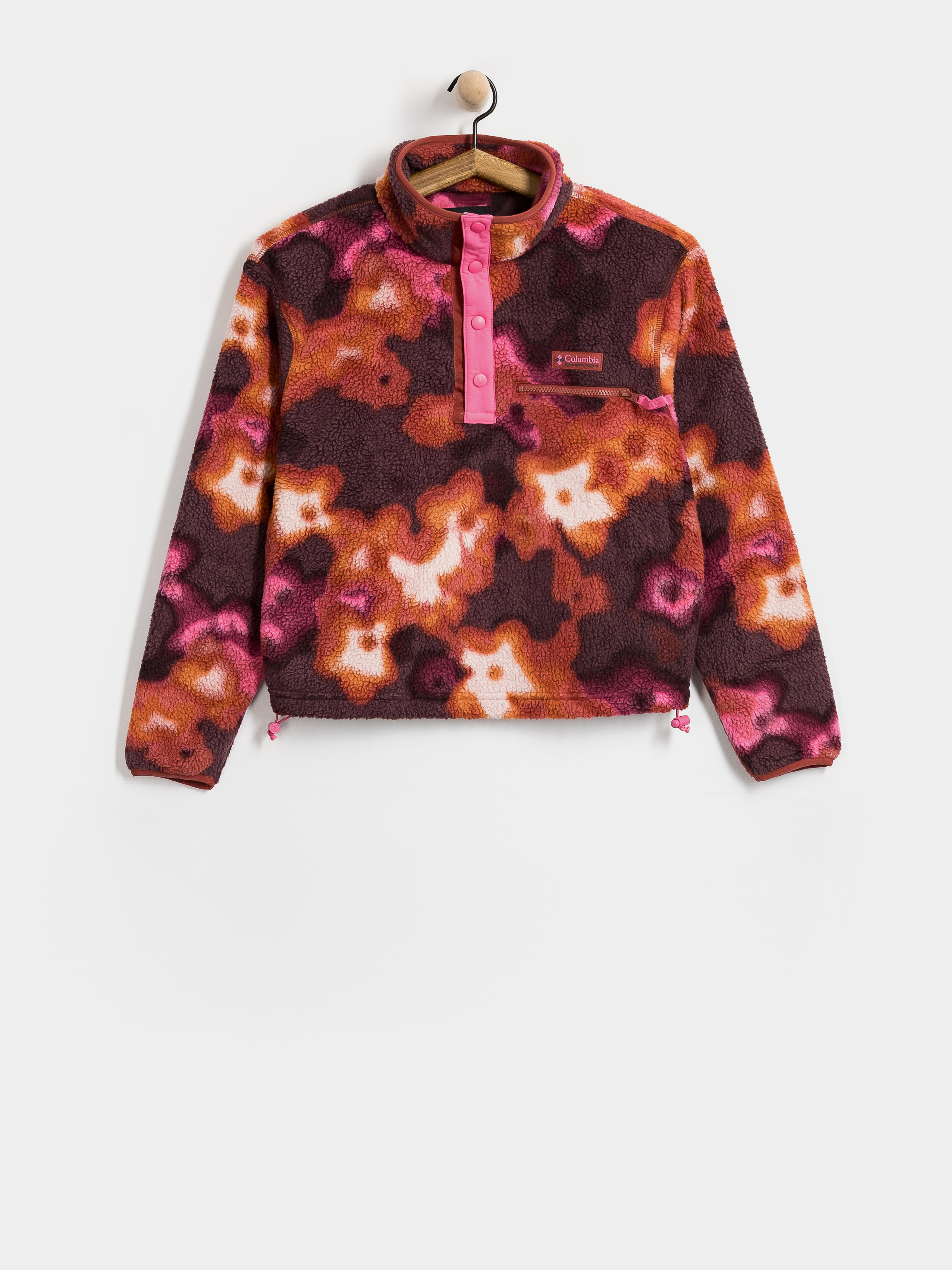 Polar Columbia Helvetia II Printed Cropped Half Snap Wmn (red oxide/dyef)