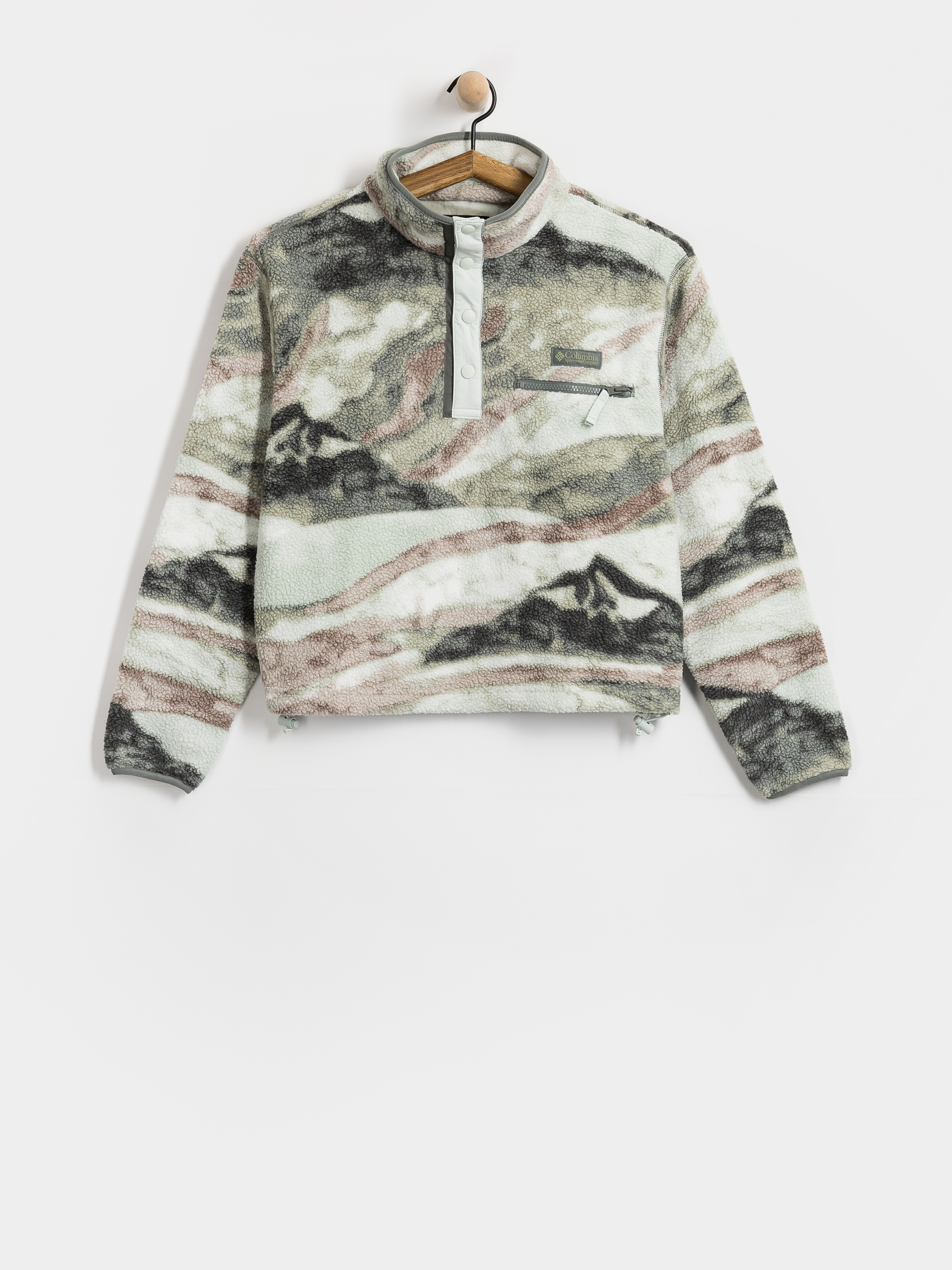 Damski Polar Columbia Helvetia II Printed Cropped Half Snap (sedona sage/summits)