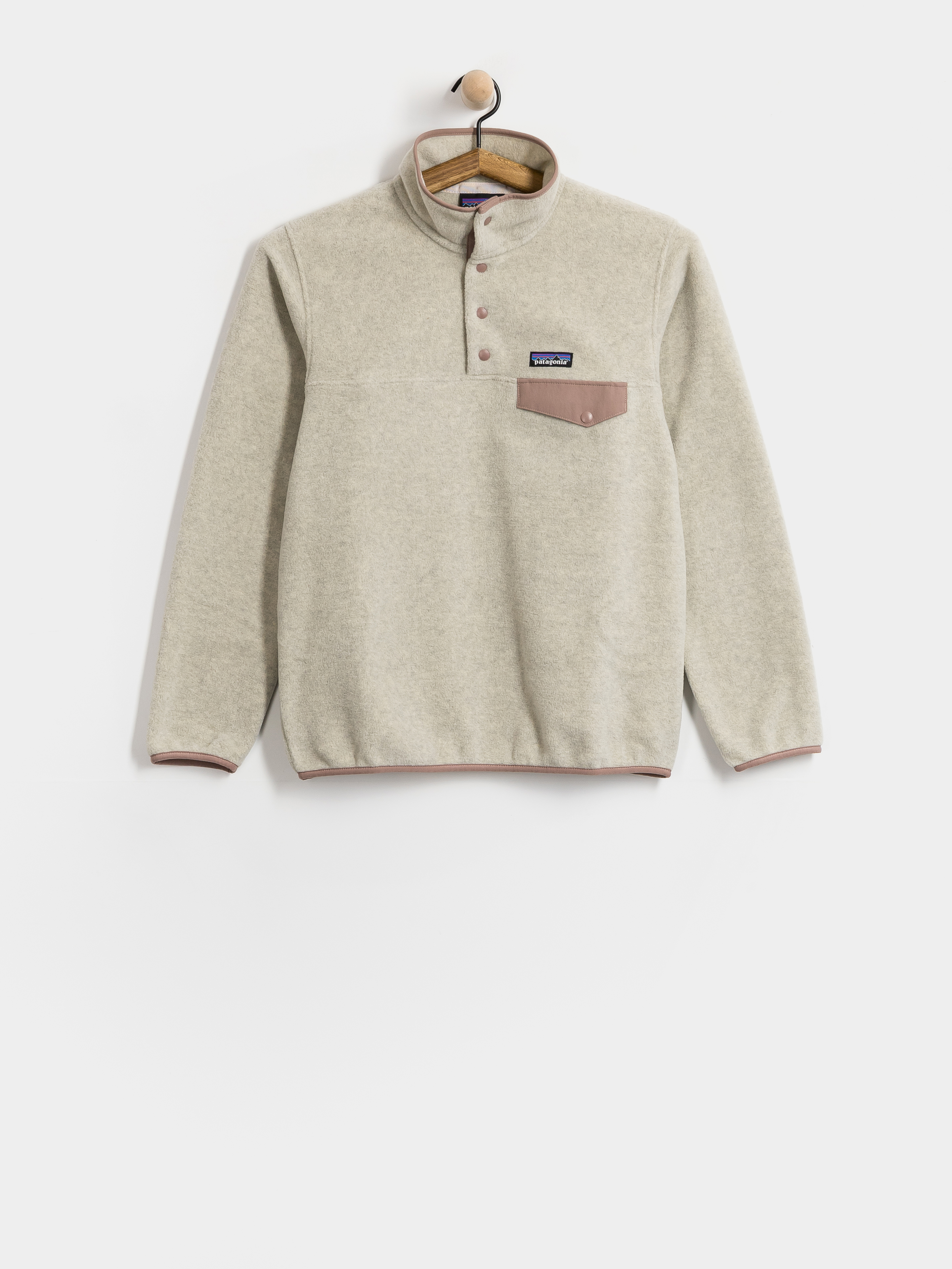 Polar Patagonia Lightweight Synch Snap T Wmn (oatmeal heather w/moonrise taupe)