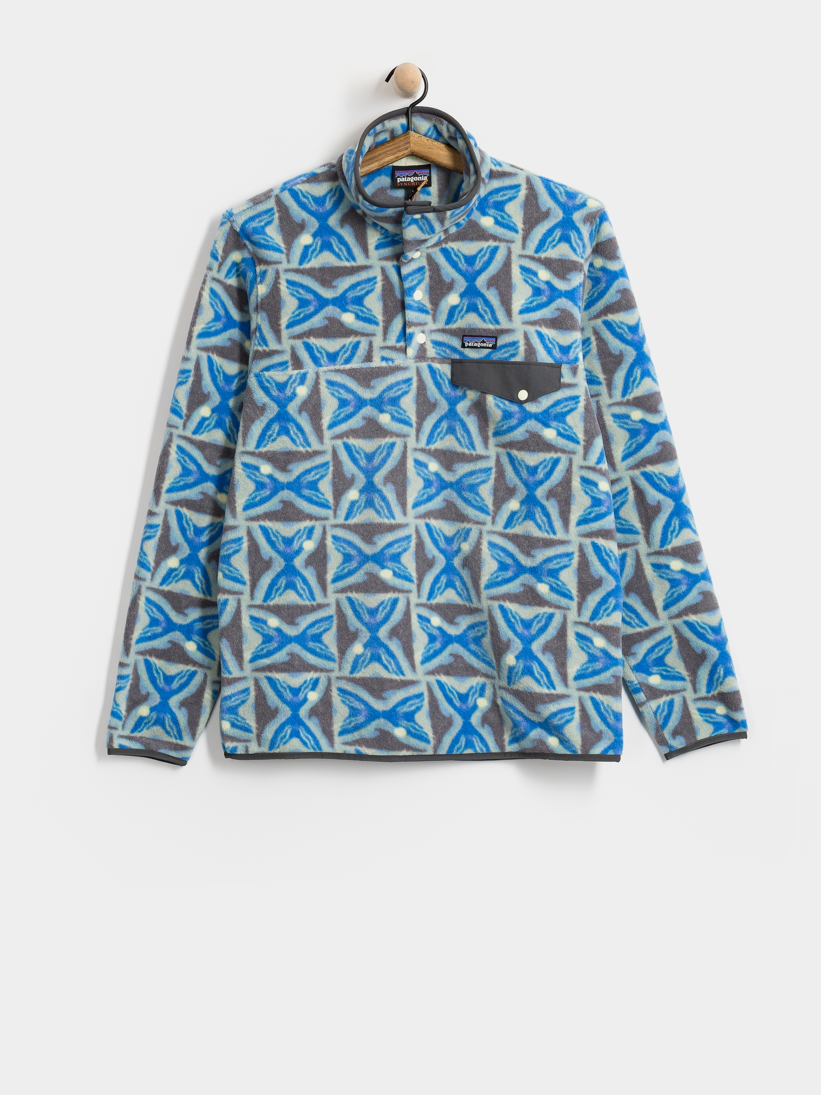 Polar Patagonia LW Synch Snap T (deep freeze forge grey)