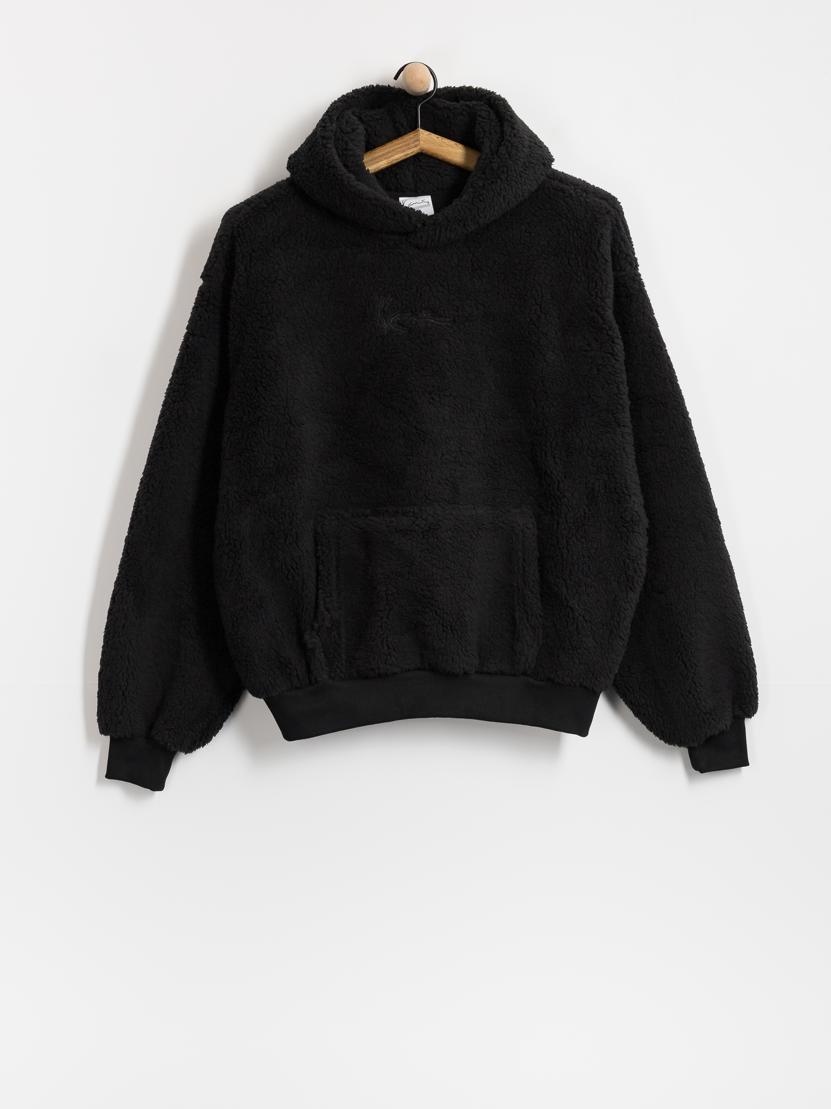 Bluza z kapturem Karl Kani Signature Essential Teddy OS HD (black)