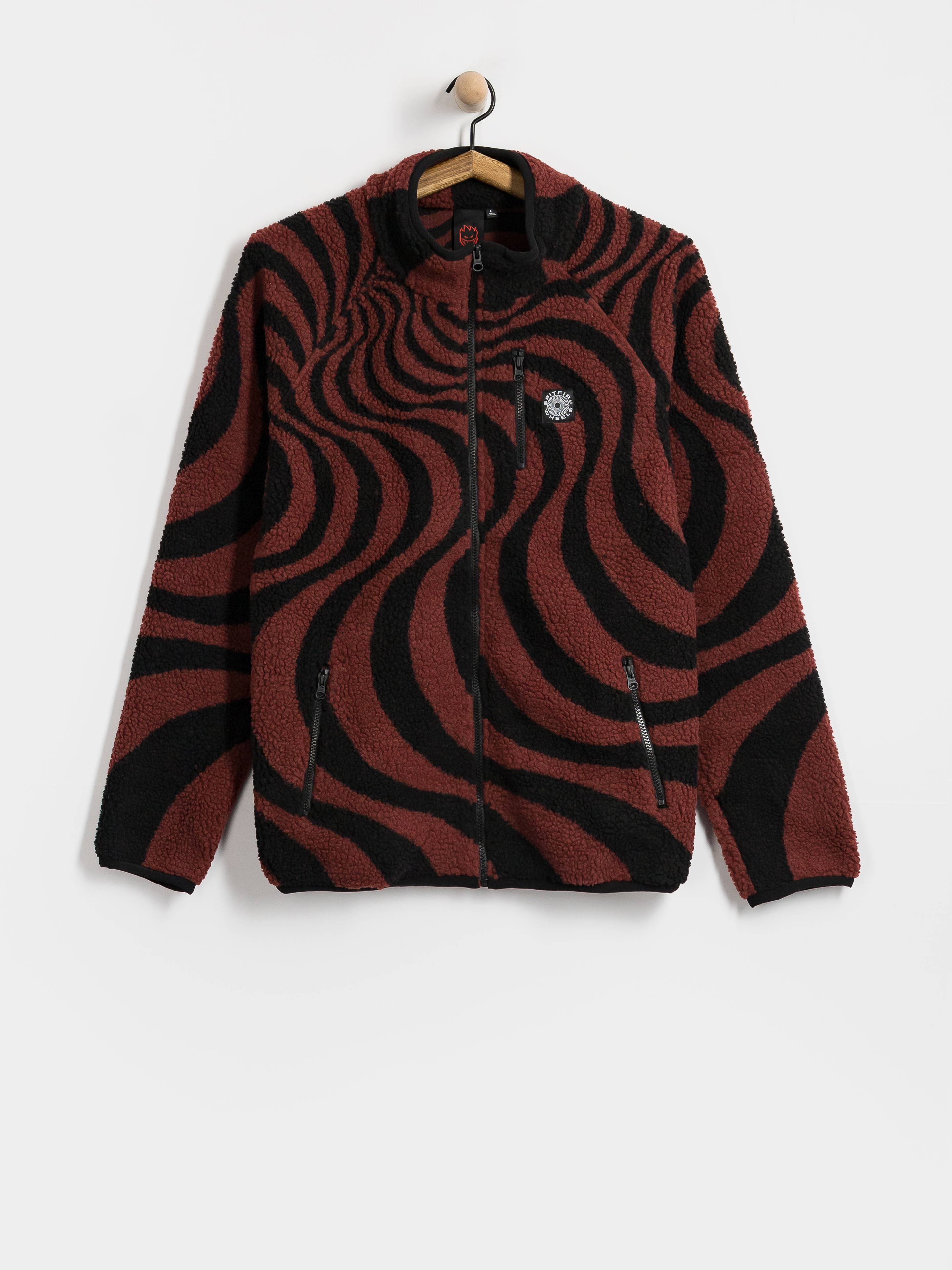 Polar Spitfire Classic 87 Swirl Fleece (black/dk red)