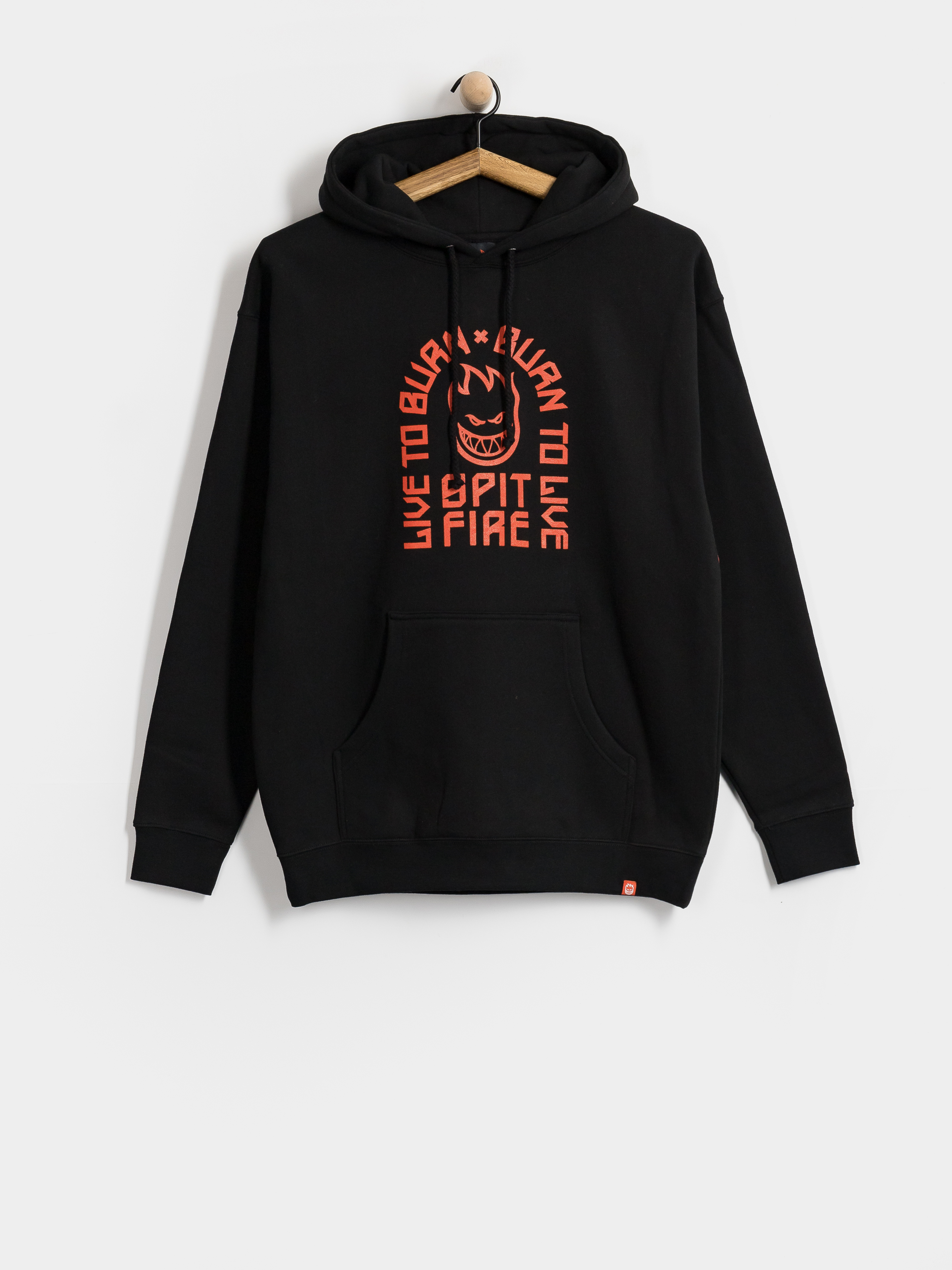 Bluza z kapturem Spitfire Ltb Arch HD (black w/red print)