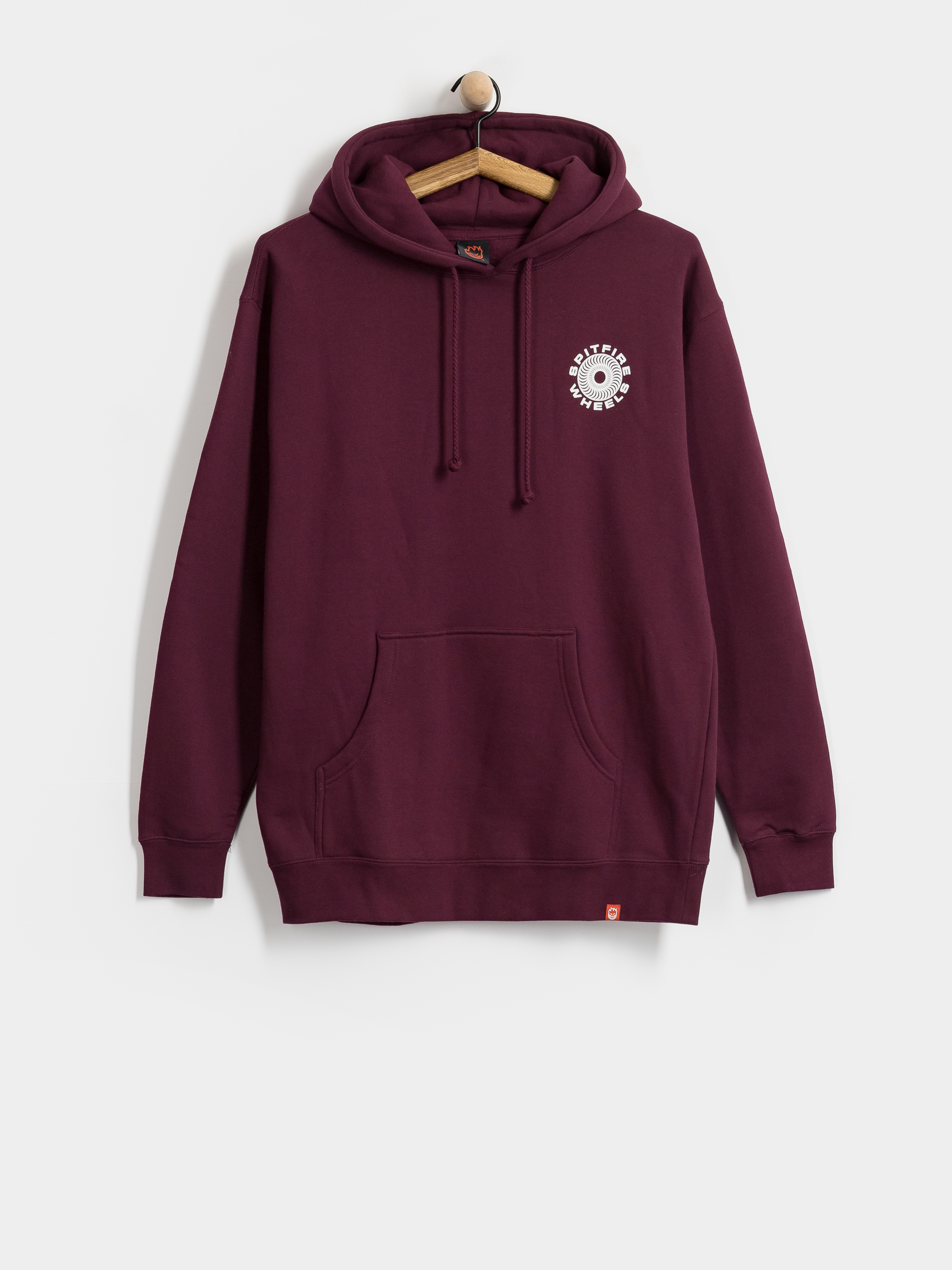 Bluza z kapturem Spitfire Classic 87 Swirl Fill HD (maroon w/white&black prints)