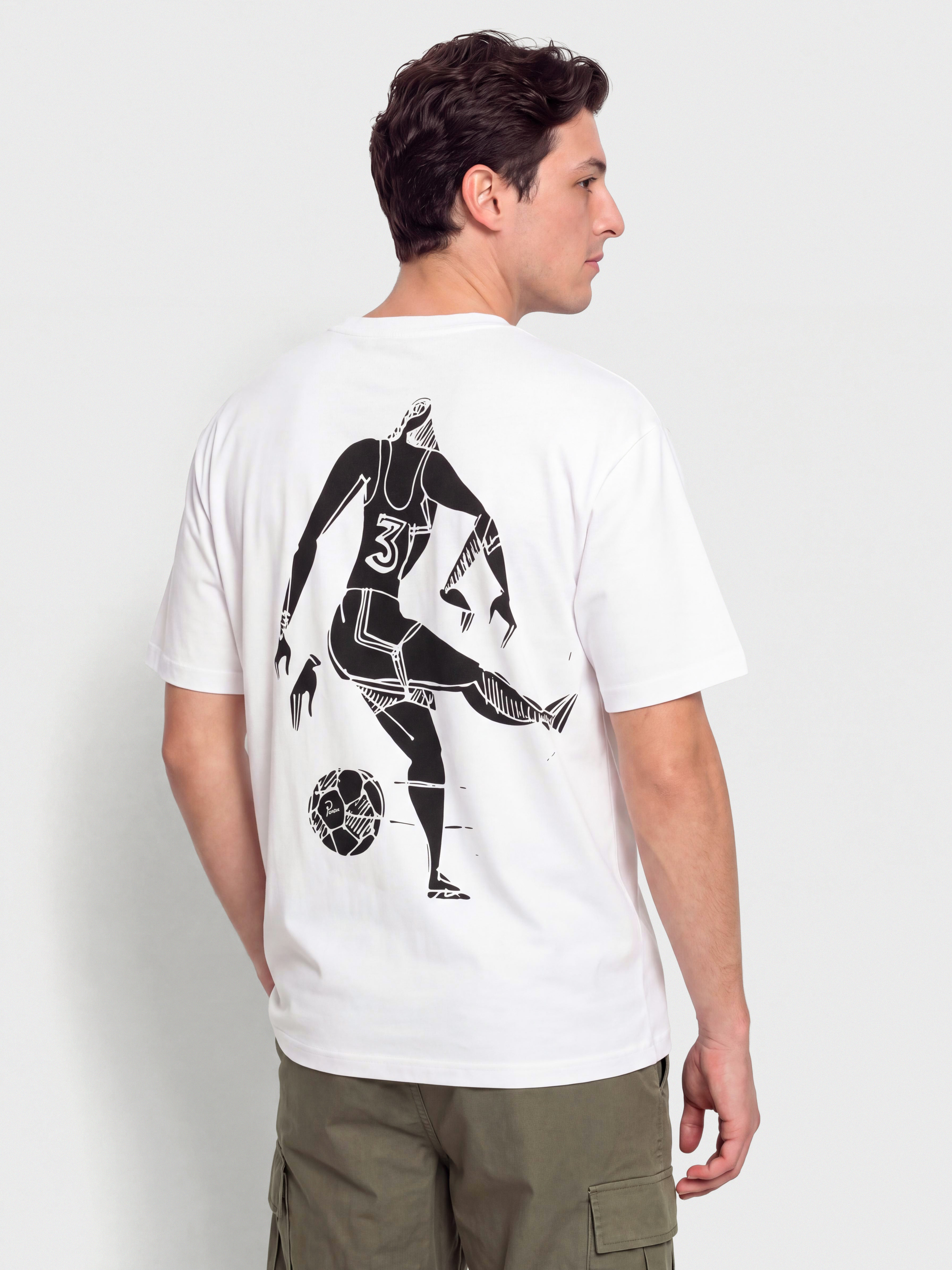 T-shirt by Parra Kicked Around (white)