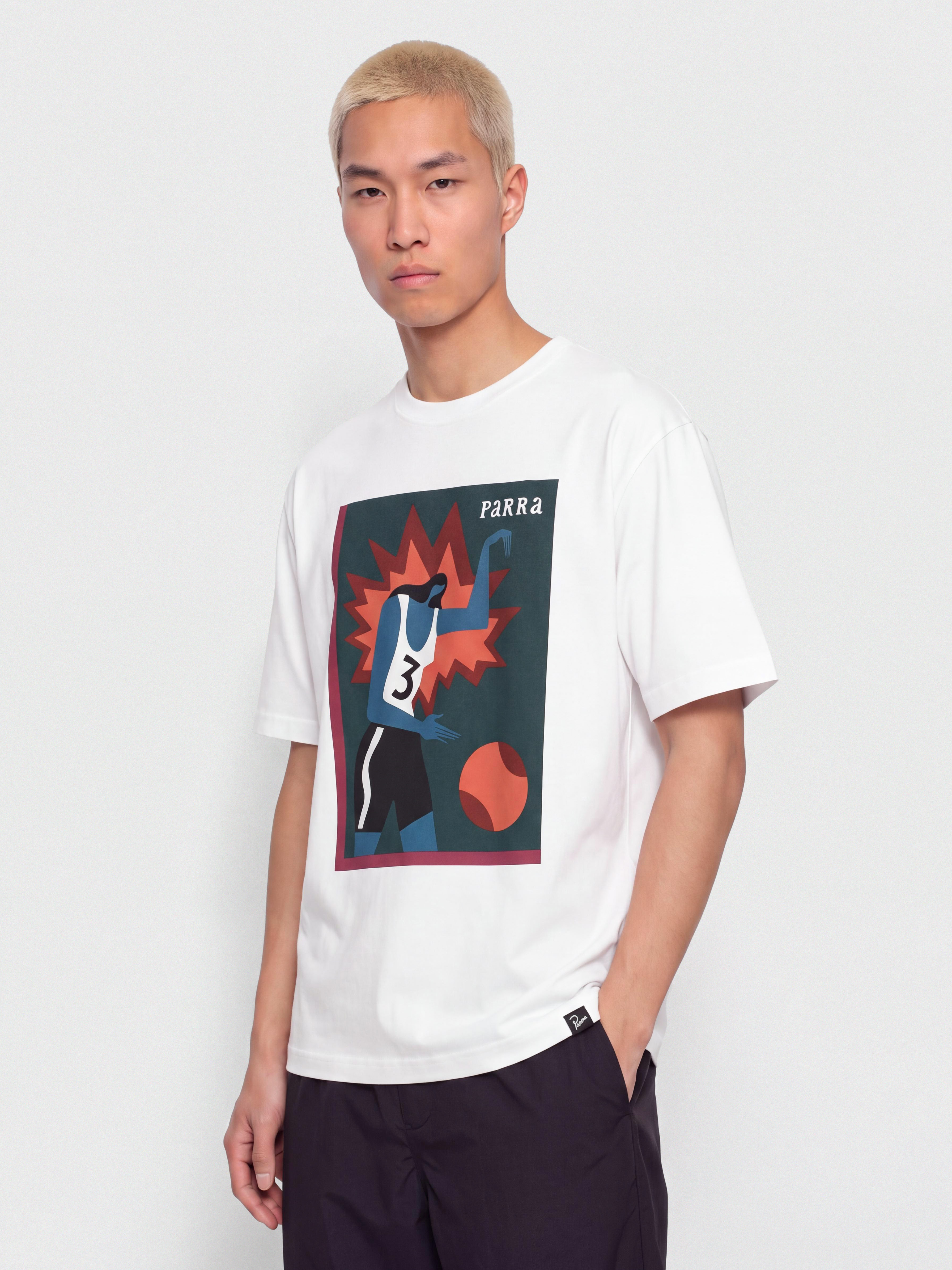 T-shirt by Parra Baseketball (white)