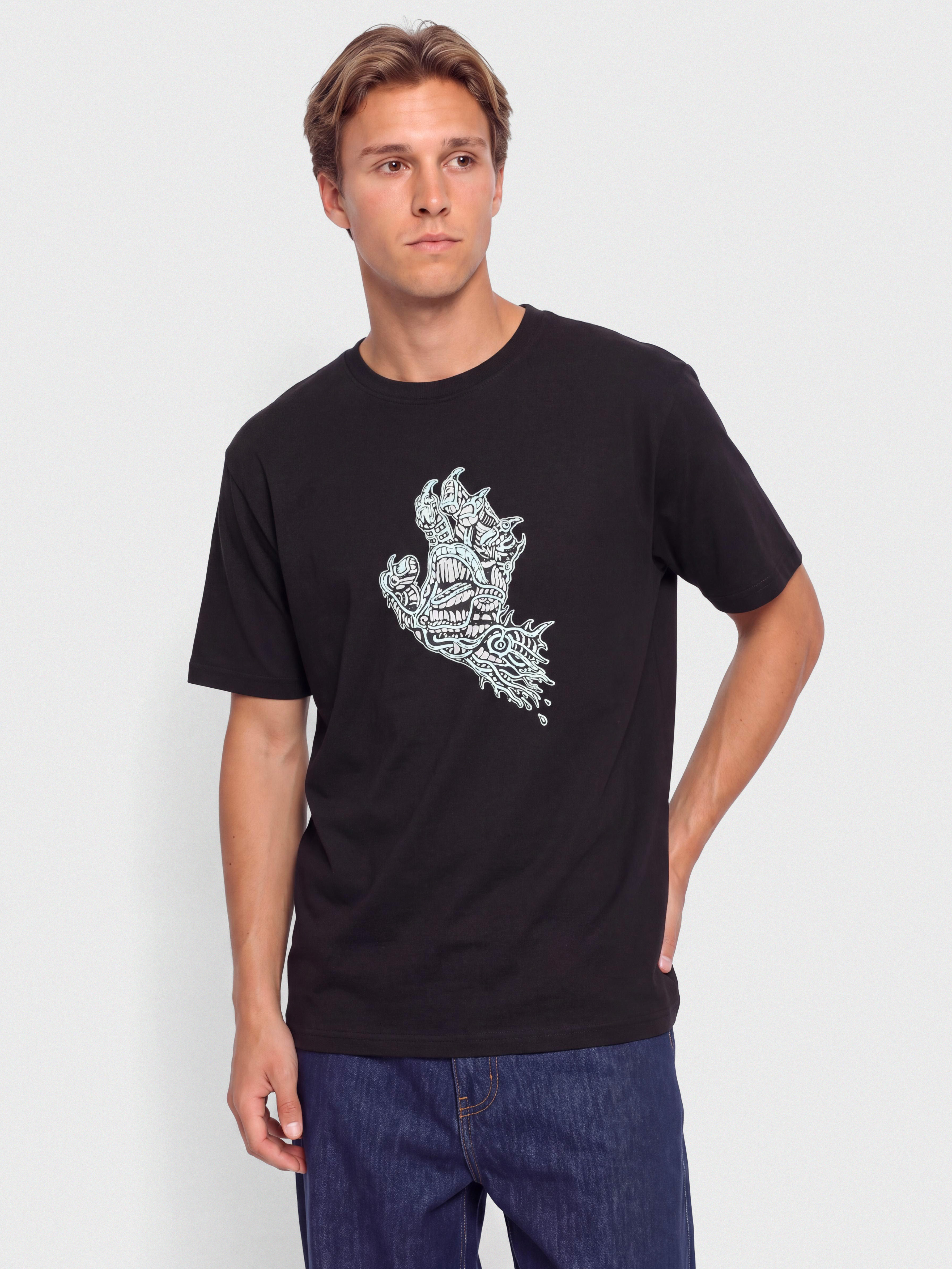T-shirt Santa Cruz Scourge Hand Front (black)
