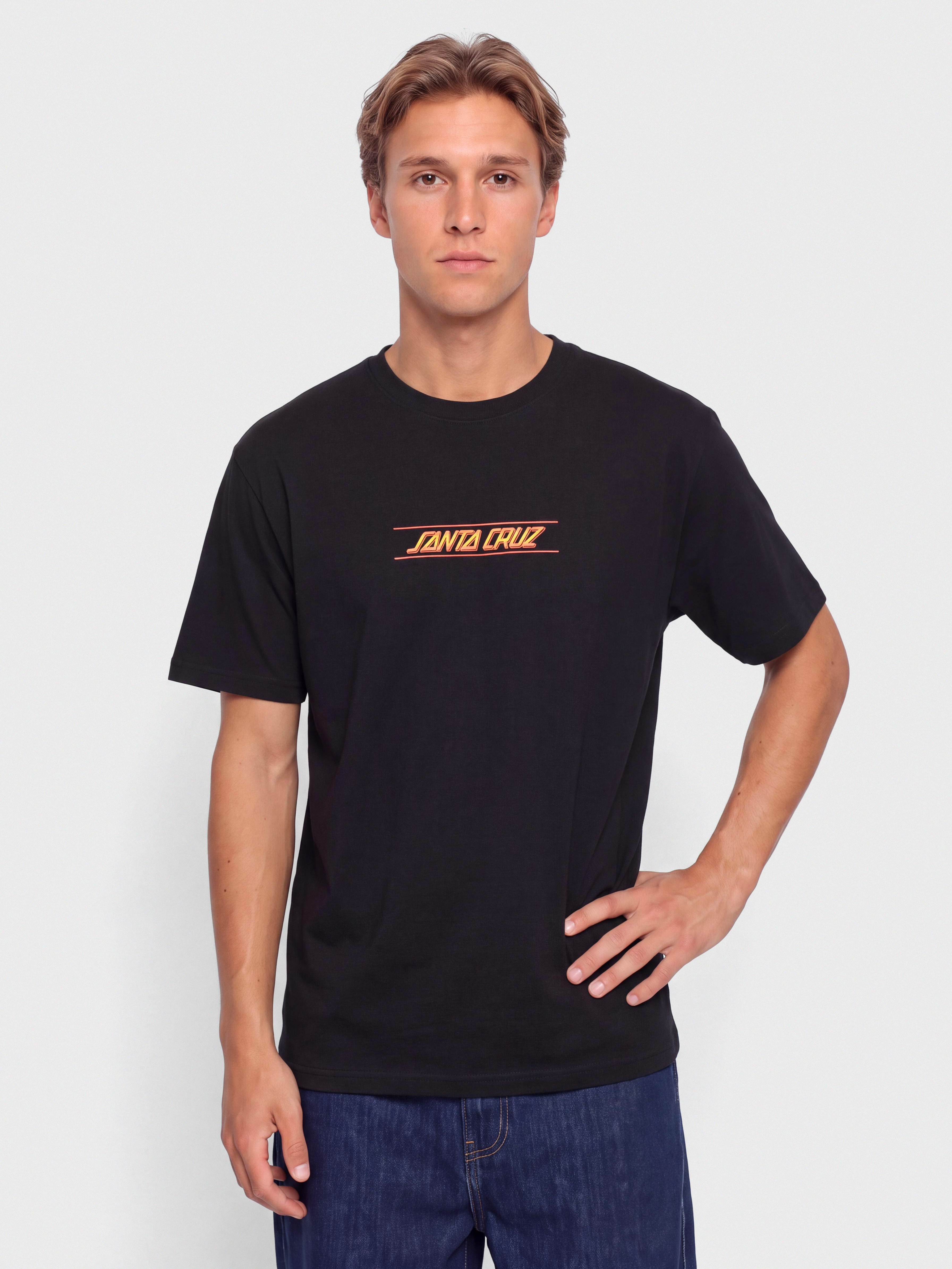 T-shirt Santa Cruz Classic Fade Strip Centre (black)