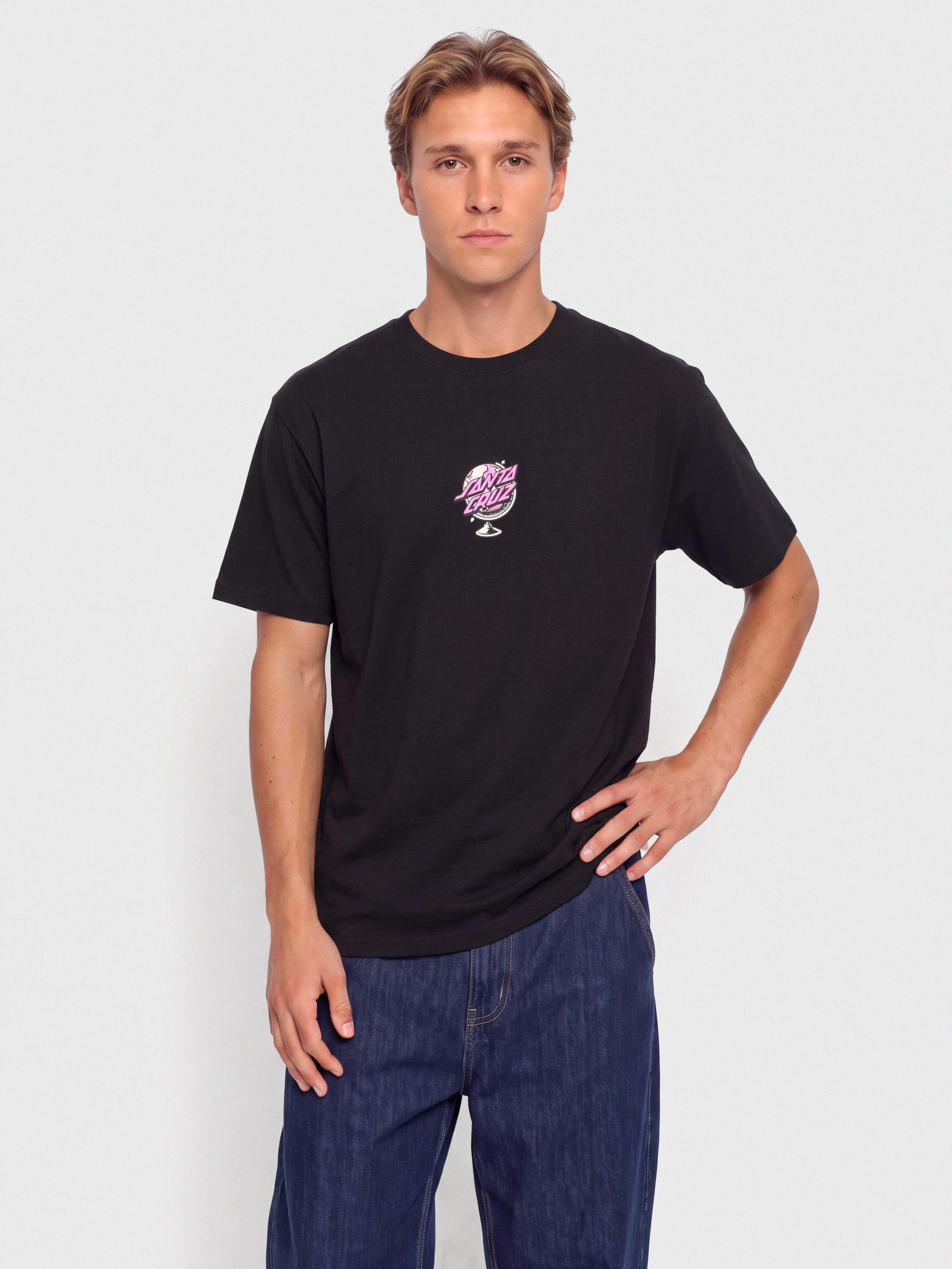 T-shirt Santa Cruz Knibbs Cryptic World Centre (black)