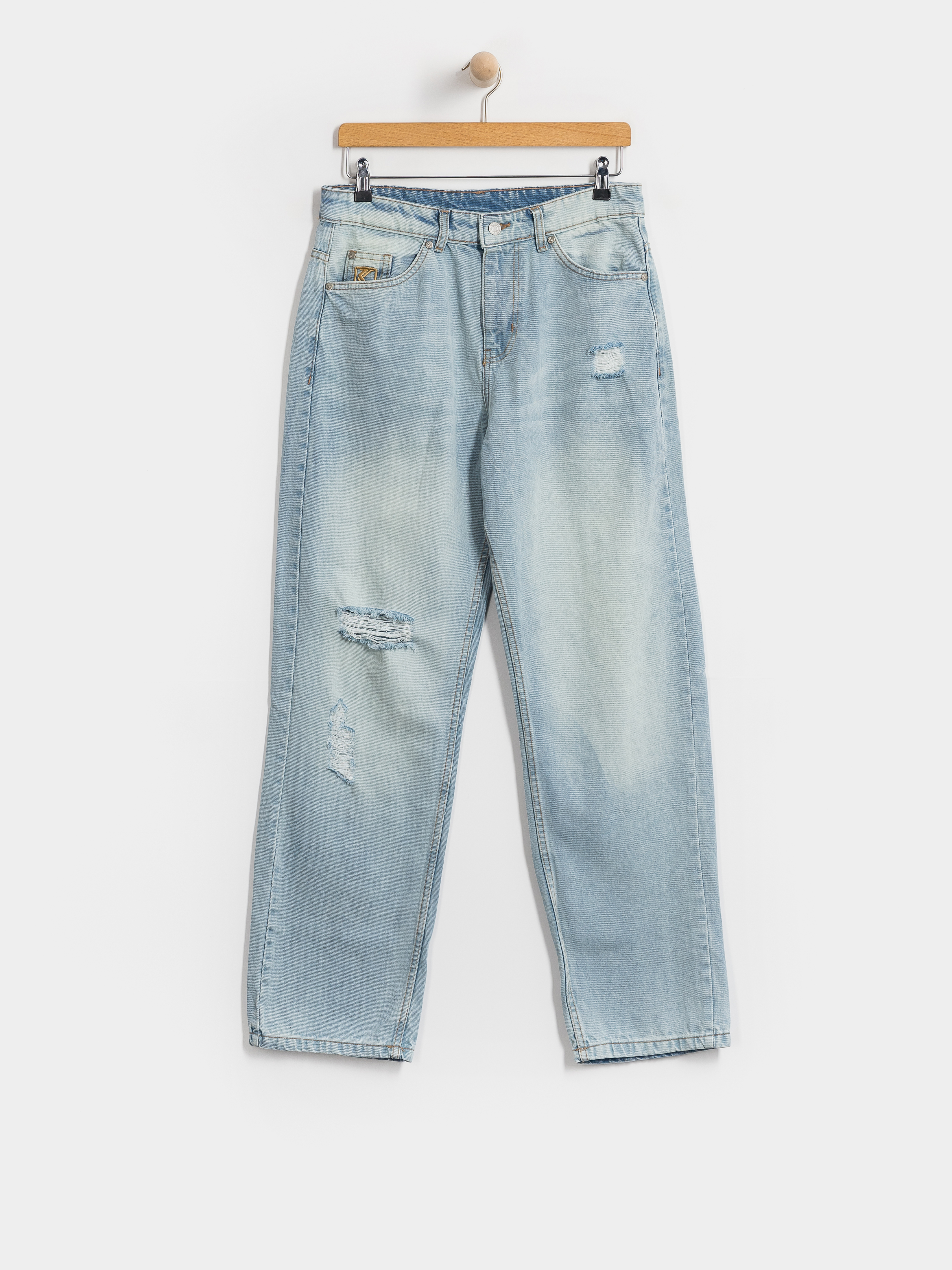 Spodnie Karl Kani OG Distressed Straight Leg (light blue)