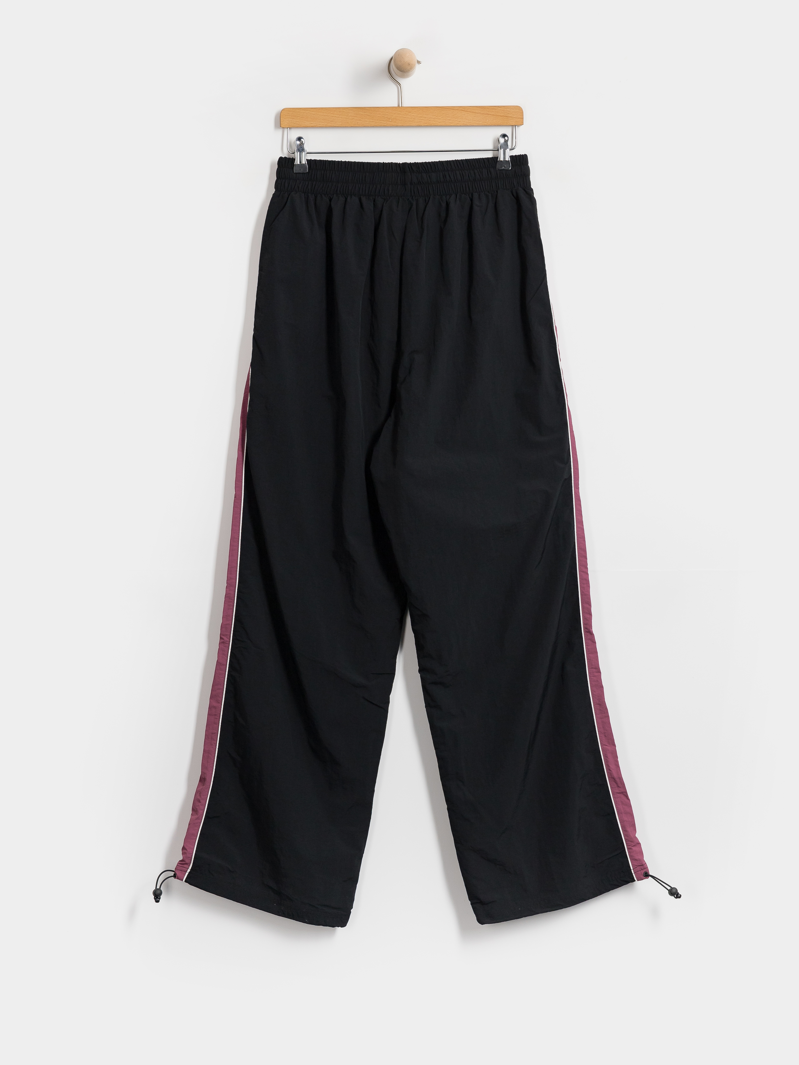 Spodnie Karl Kani Signature Sidestripe Baggy Track (black/berry)