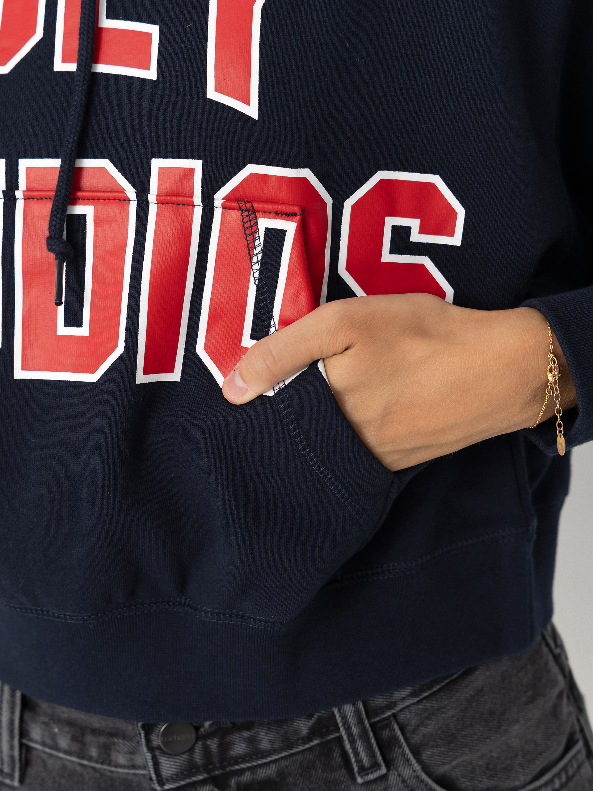 Bluza z kapturem OBEY Studios Collegiate HD Wmn (dark navy)