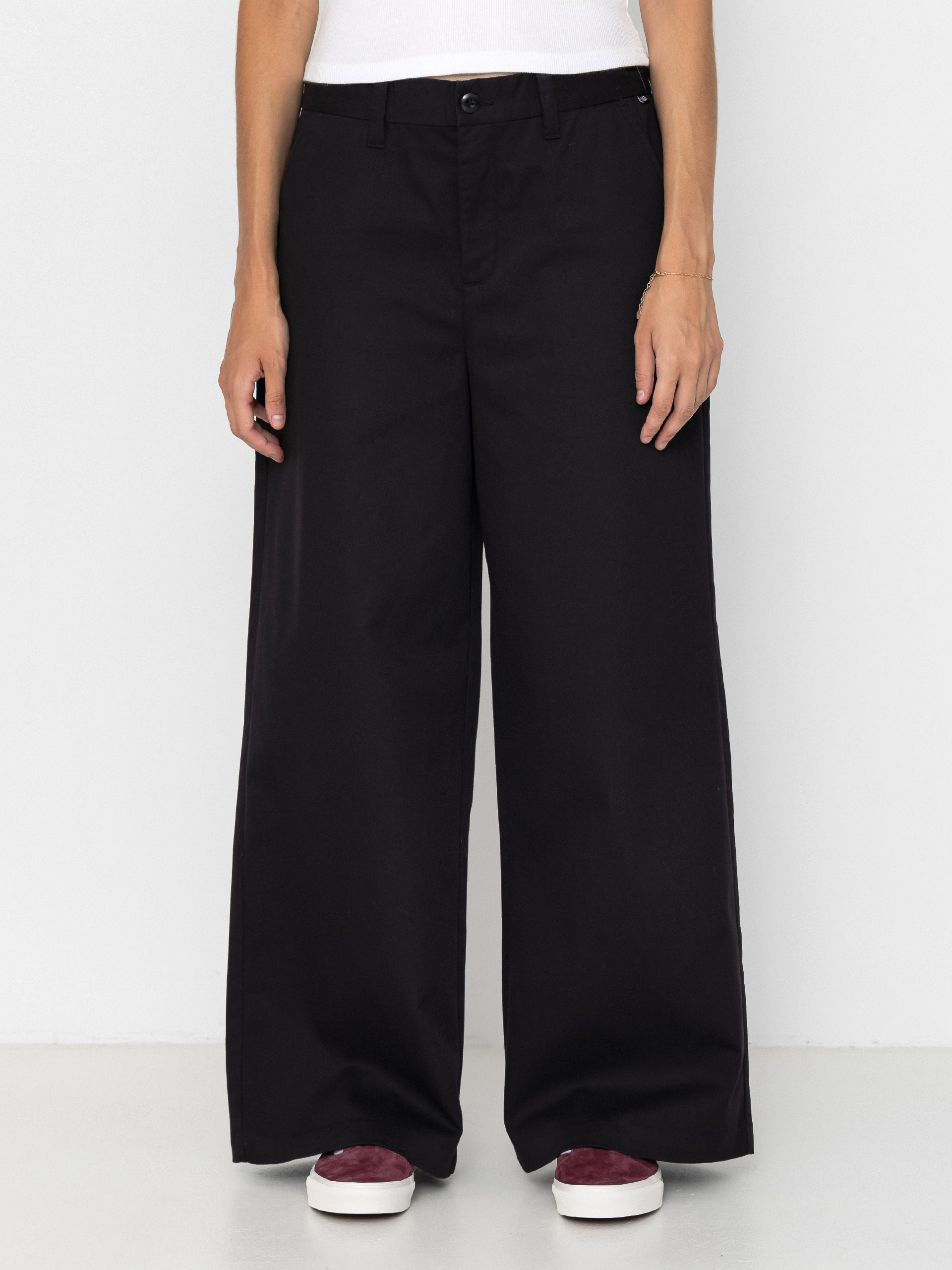 Spodnie Vans Authentic Chino Wide Wmn (black)