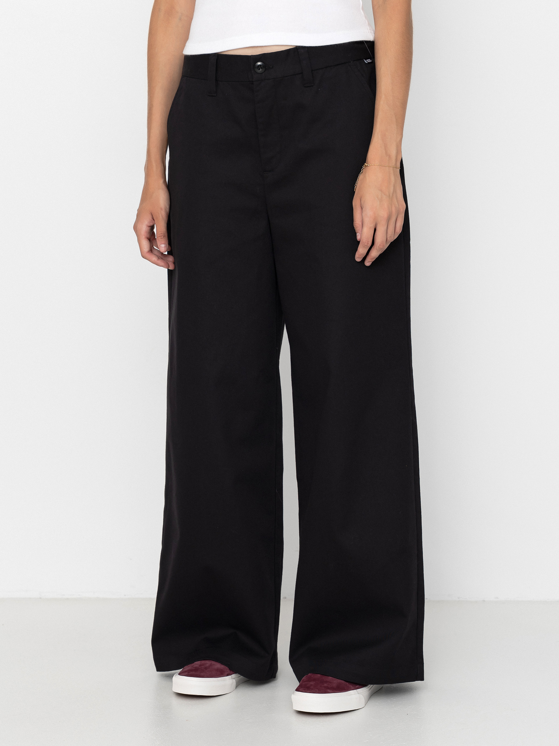 Spodnie Vans Authentic Chino Wide Wmn (black)