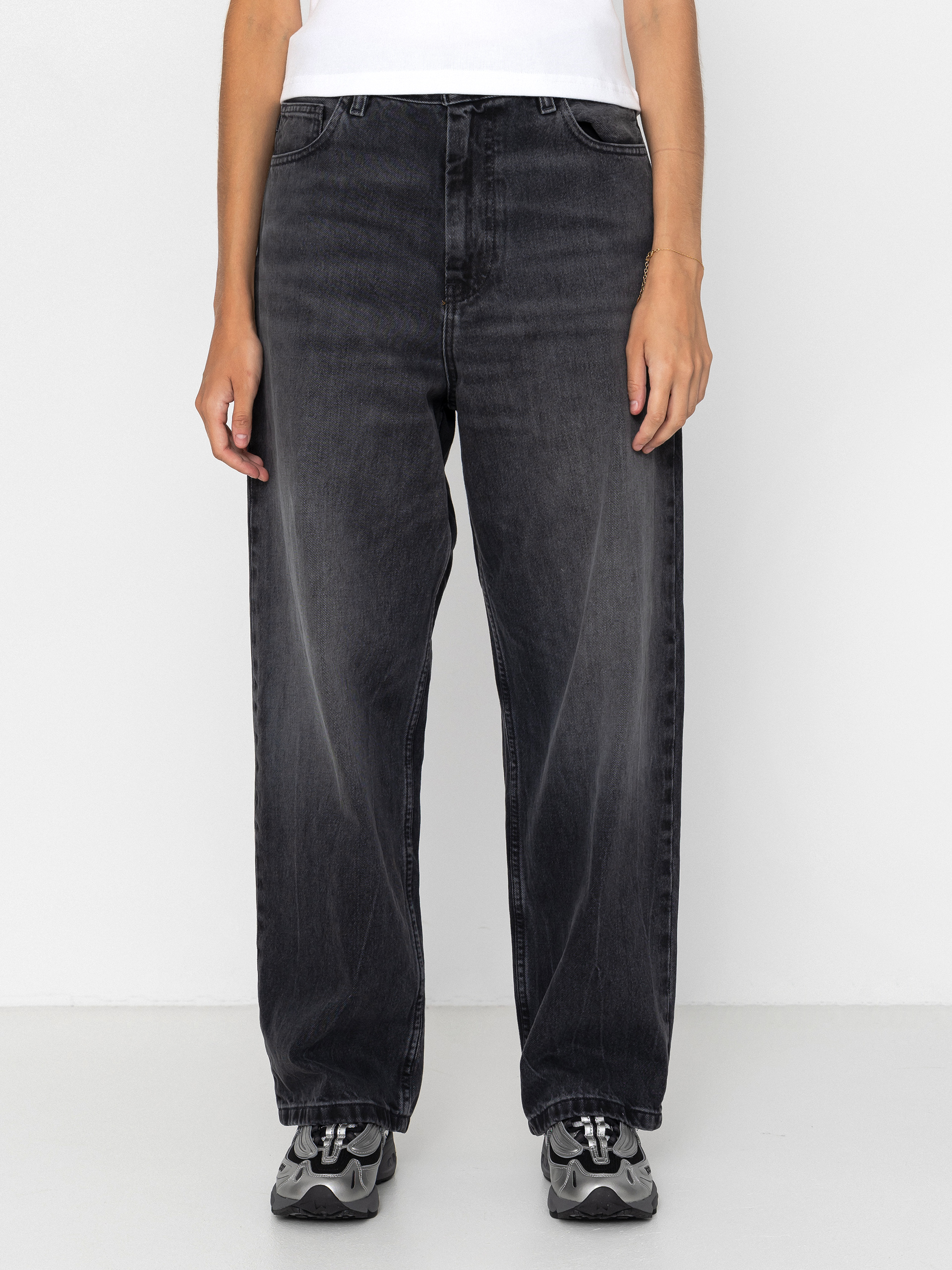 Spodnie Carhartt WIP Brandon Wmn (black/marble used wash)