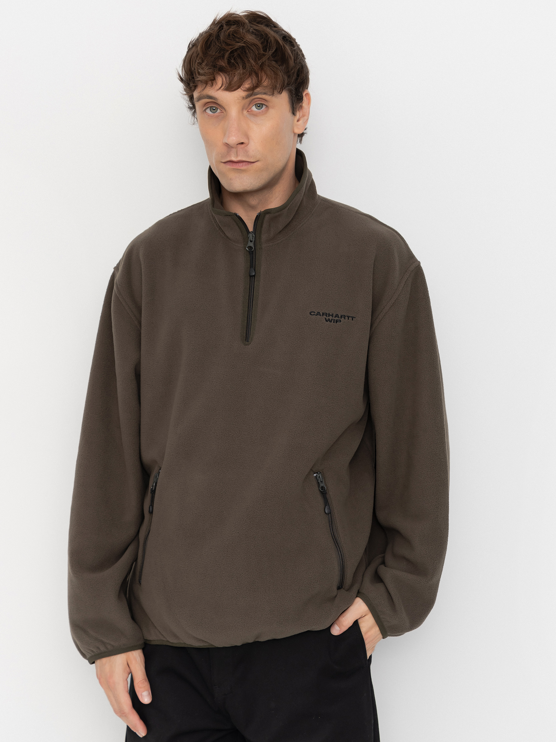 Polar Carhartt WIP Edmore Half Zip (cypress/black)