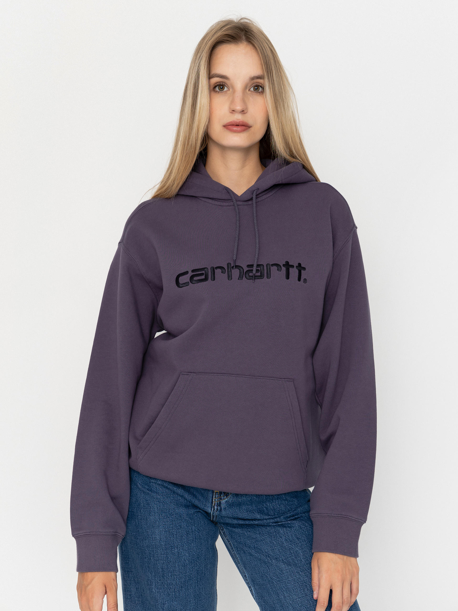 Bluza z kapturem Carhartt WIP Carhartt HD Wmn (shady purple/dark navy)