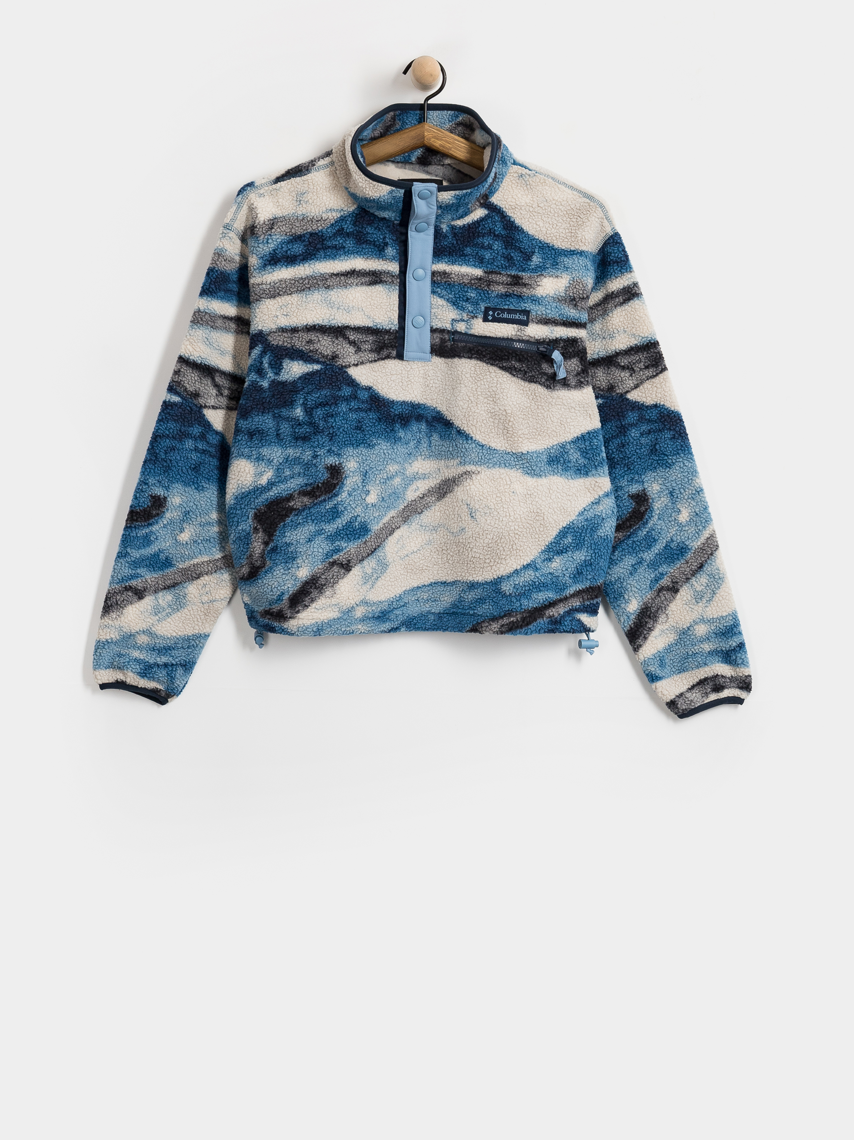 Damski Polar Columbia Helvetia II Printed Cropped Half Snap (phoenix blue/summits)