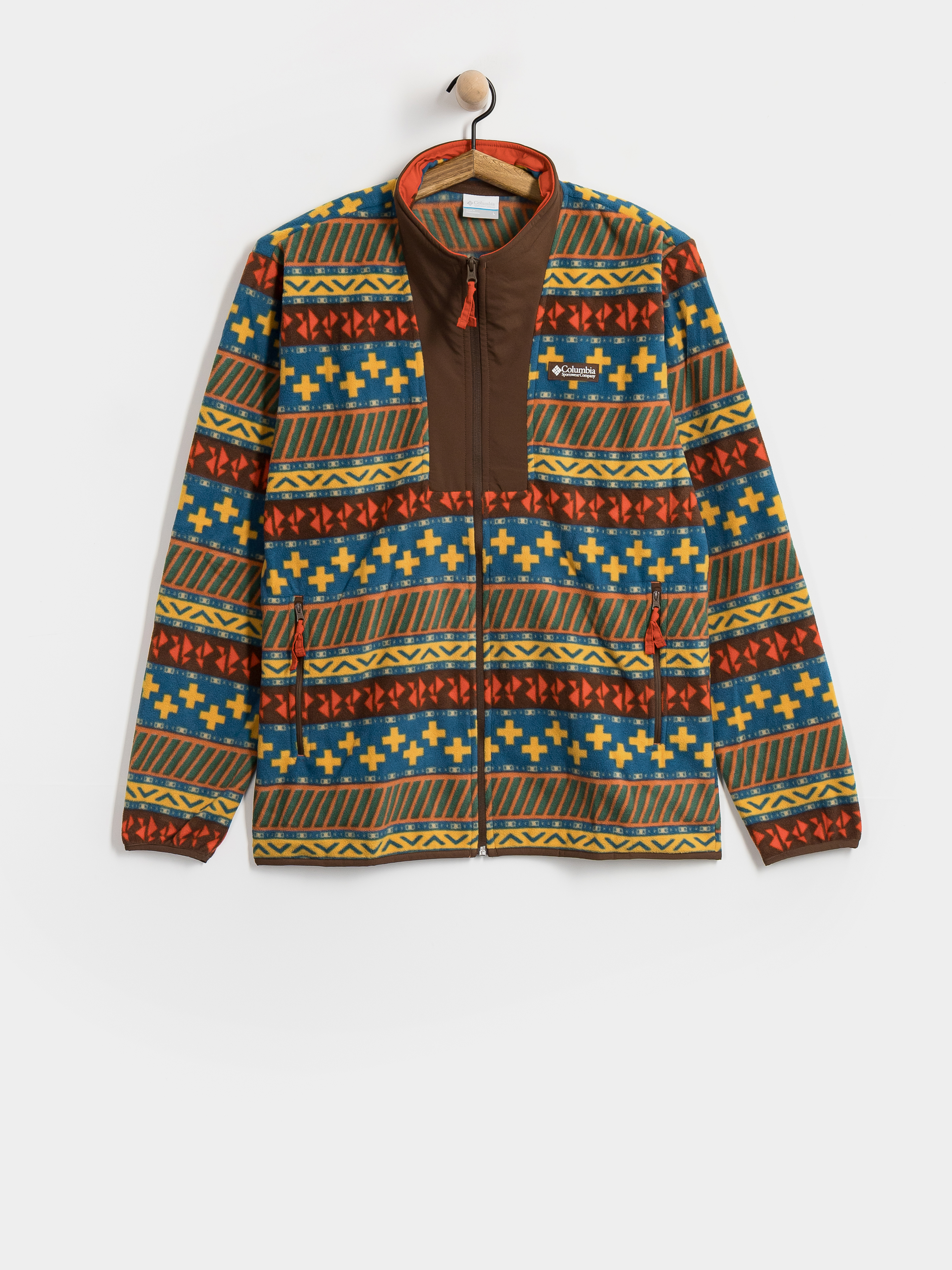 Męski Polar Columbia Sequoia Grove II Full Zip Printed (teak brown wiza)