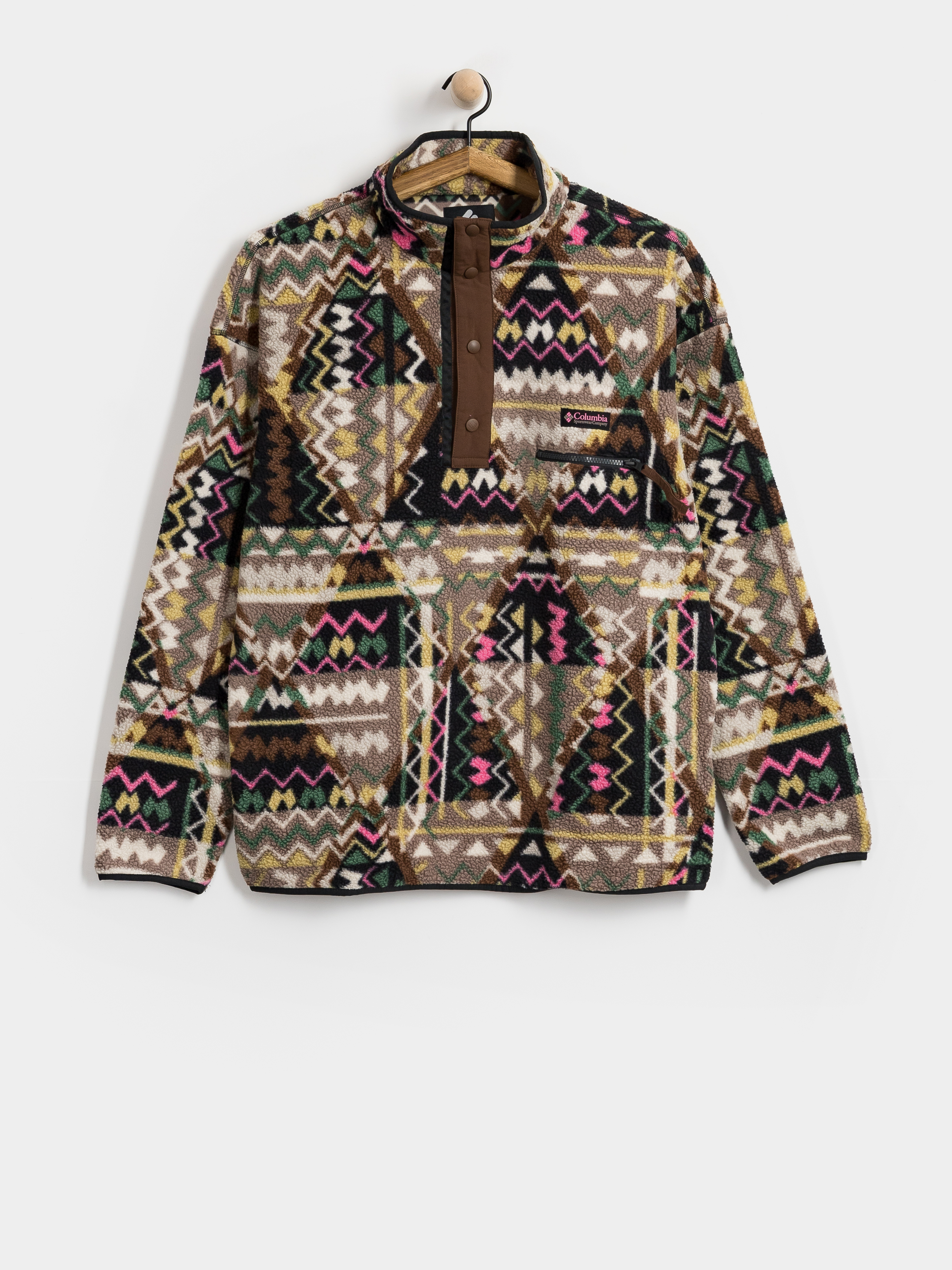 Męski Polar Columbia Helvetia II Printed Half Snap (black geomix)