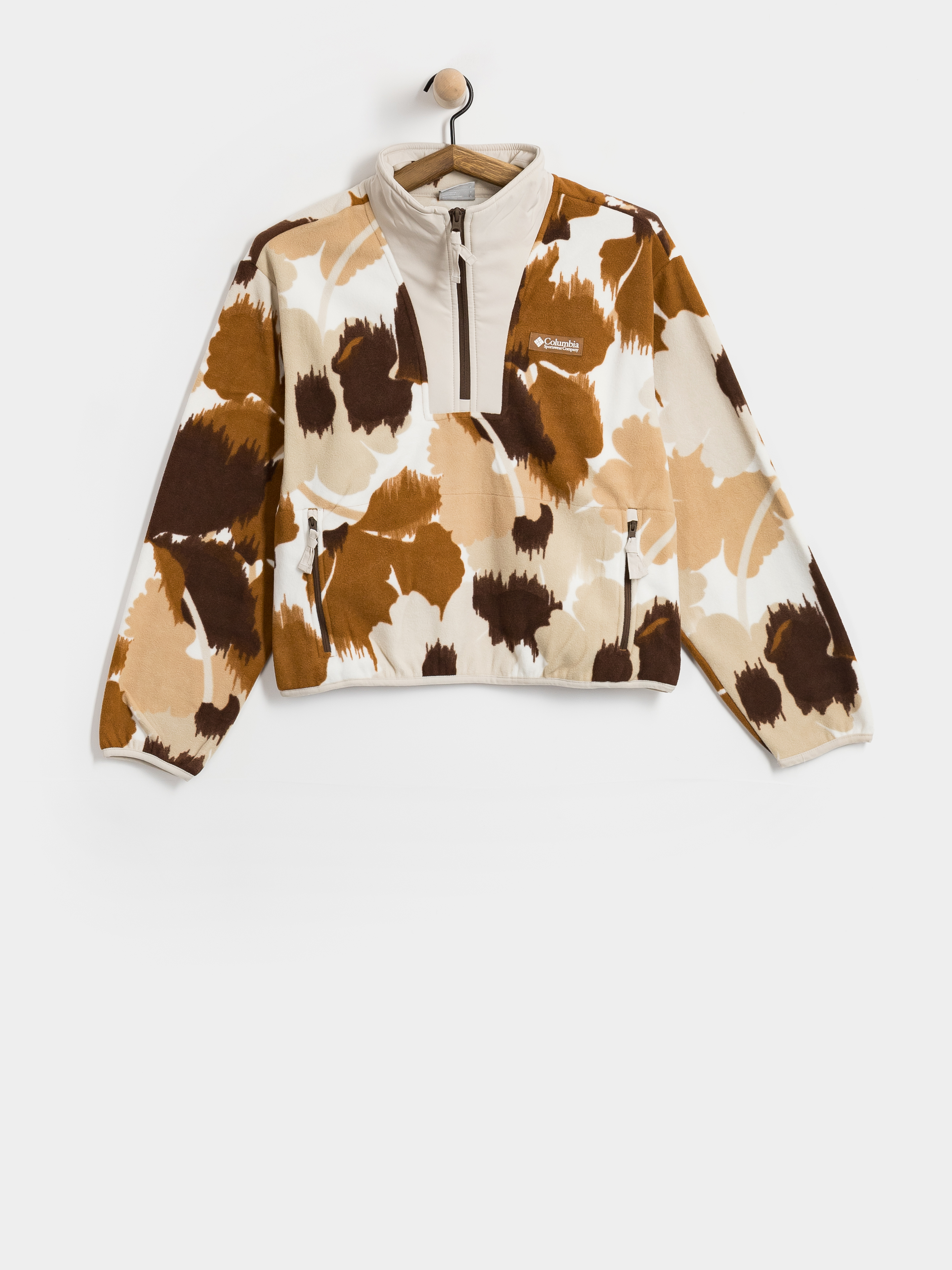 Damski Polar Columbia Sequoia Grove II Printed Half Zip (camel brown ikatbloom)