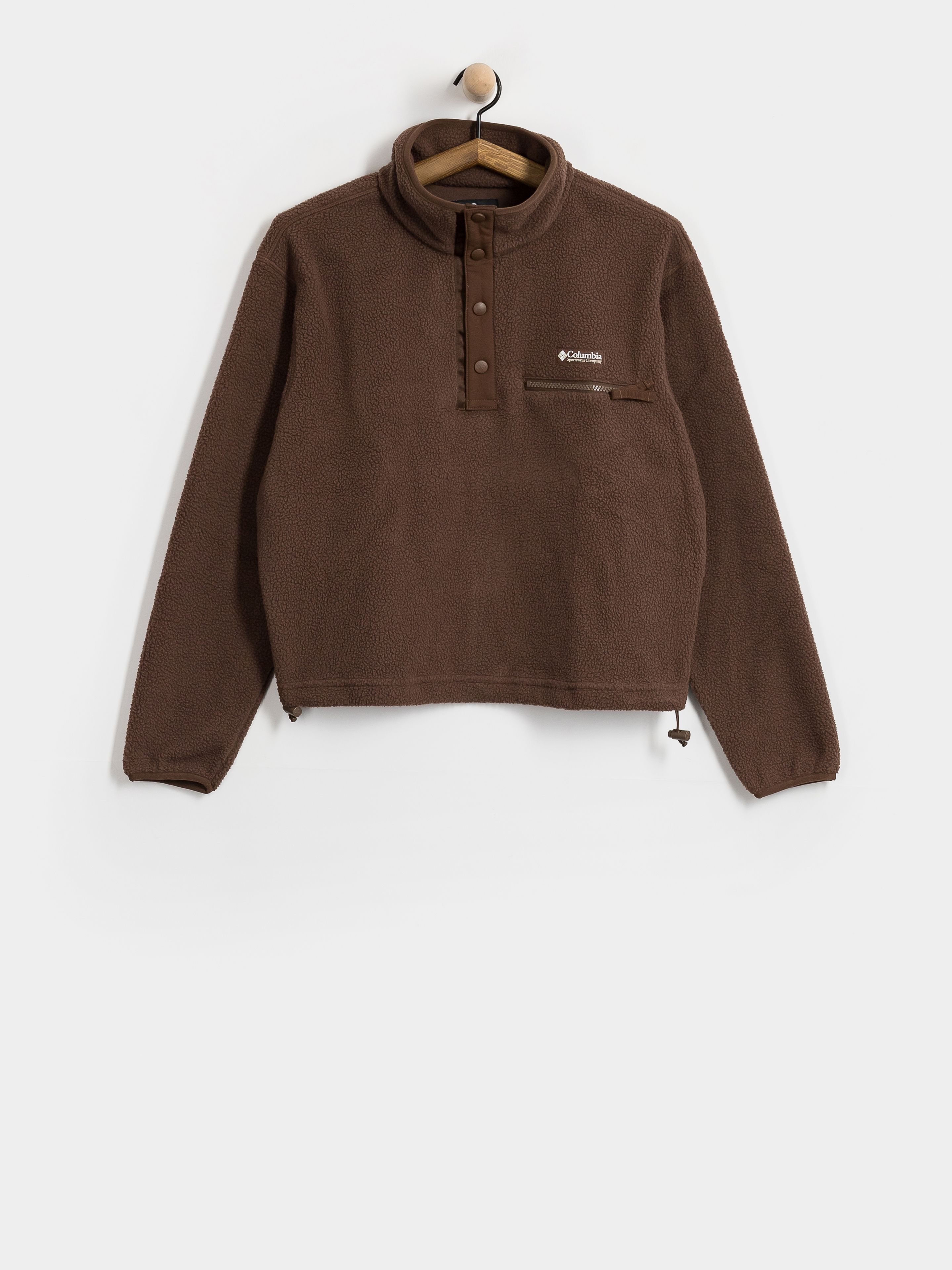 Polar Columbia Helvetia II Cropped Half Snap Wmn (tobacco)