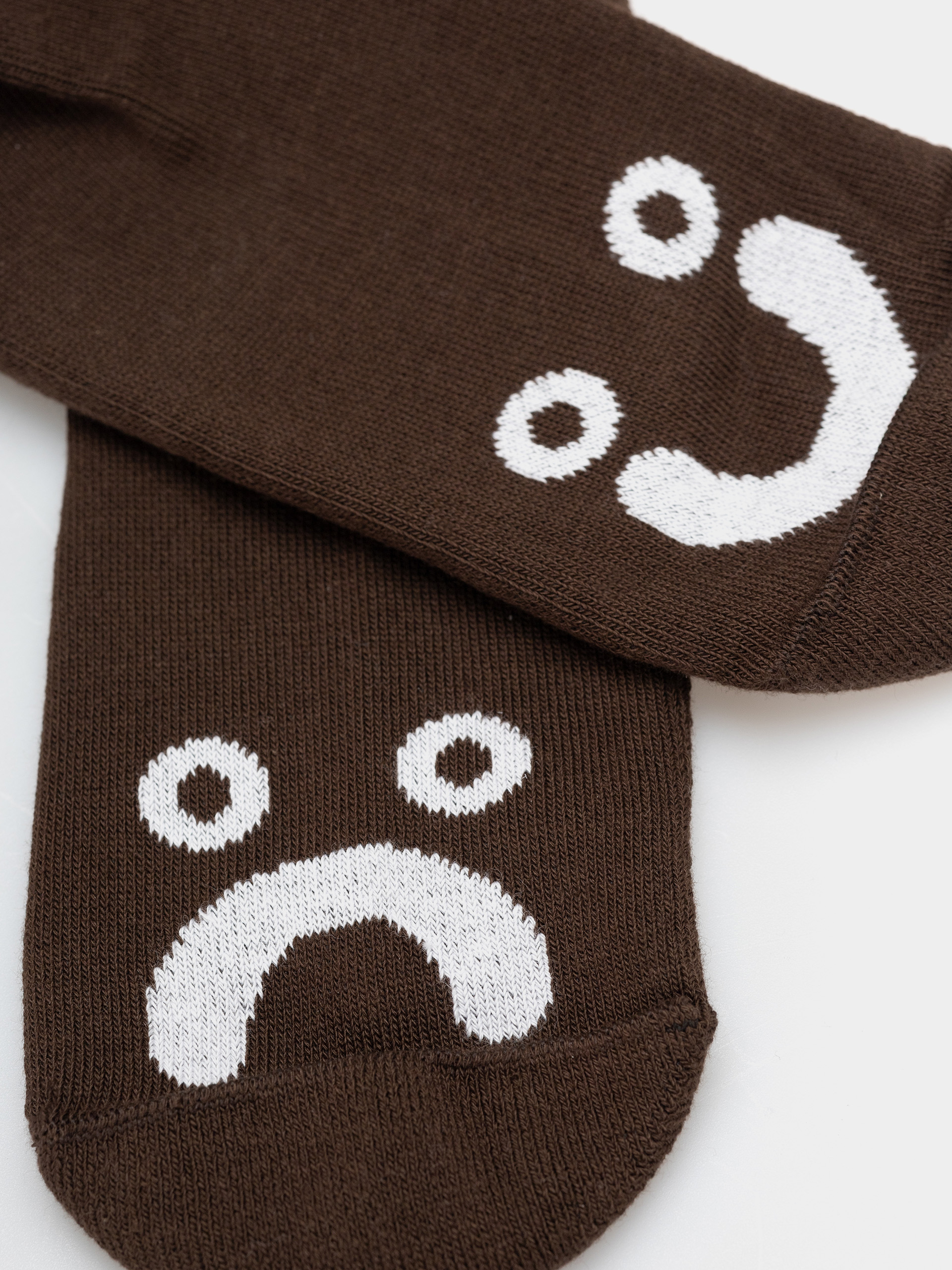 Skarpetki Polar Skate Long Happy Sad (brown/white)