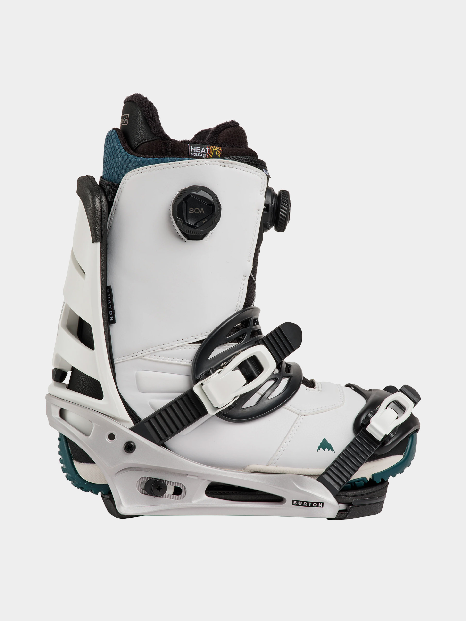 Męskie Wiązania snowboardowe Burton Mission Re:Flex (white/silver)