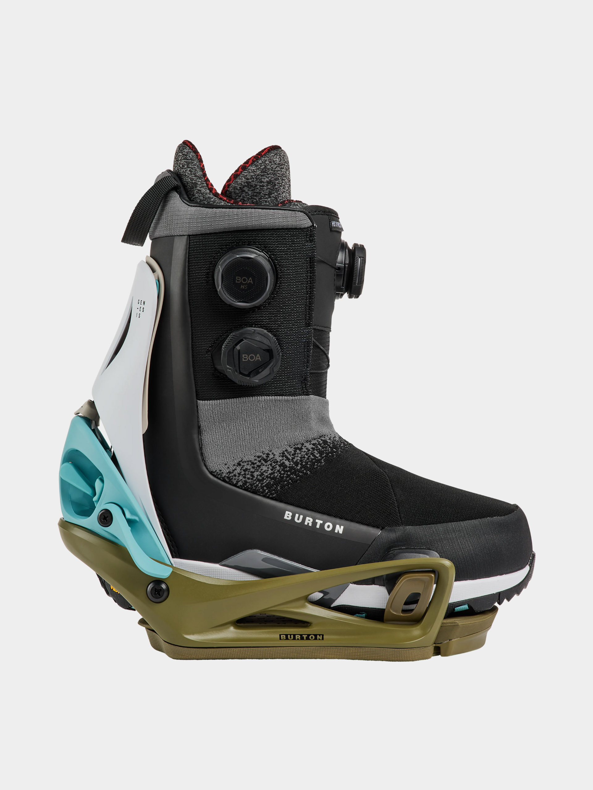 Męskie Wiązania snowboardowe Burton Step On Genesis Re:Flex (white/dried moss)