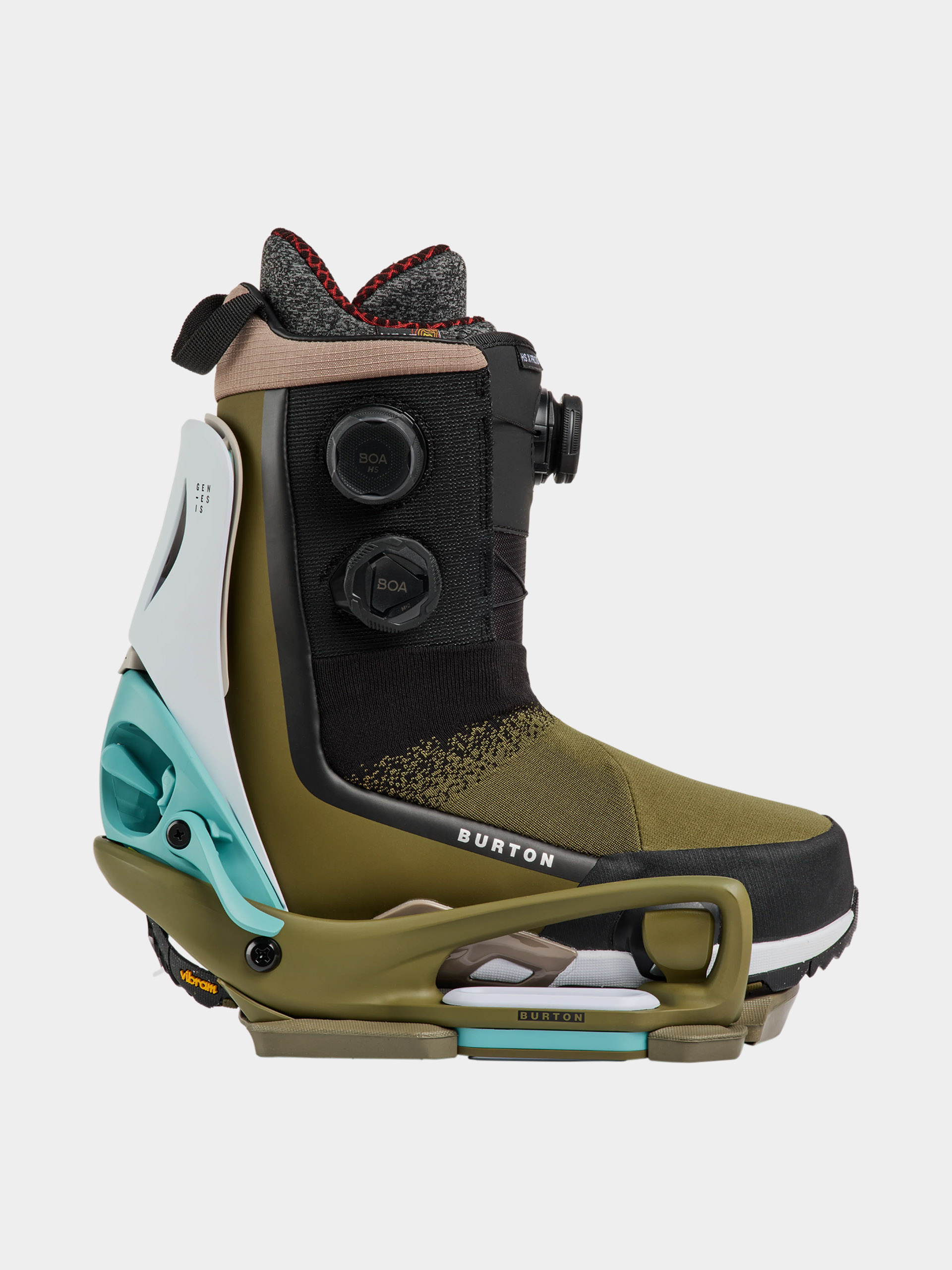 Męskie Wiązania snowboardowe Burton Step On Genesis Est (white/dried moss)
