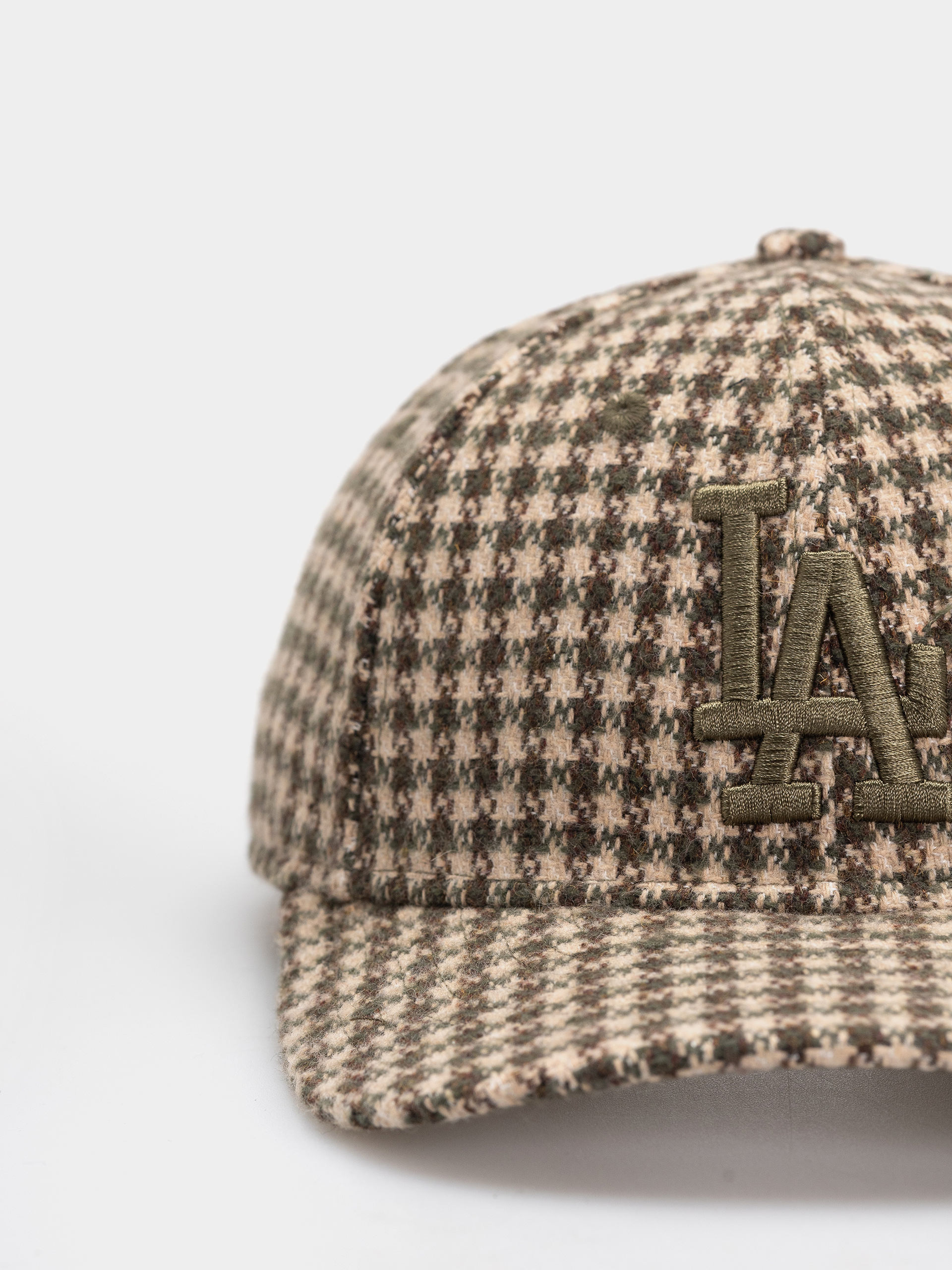 Czapka z daszkiem New Era Houndstooth 9Forty Mc Los Agneles Dodgers Wmn (brown check)