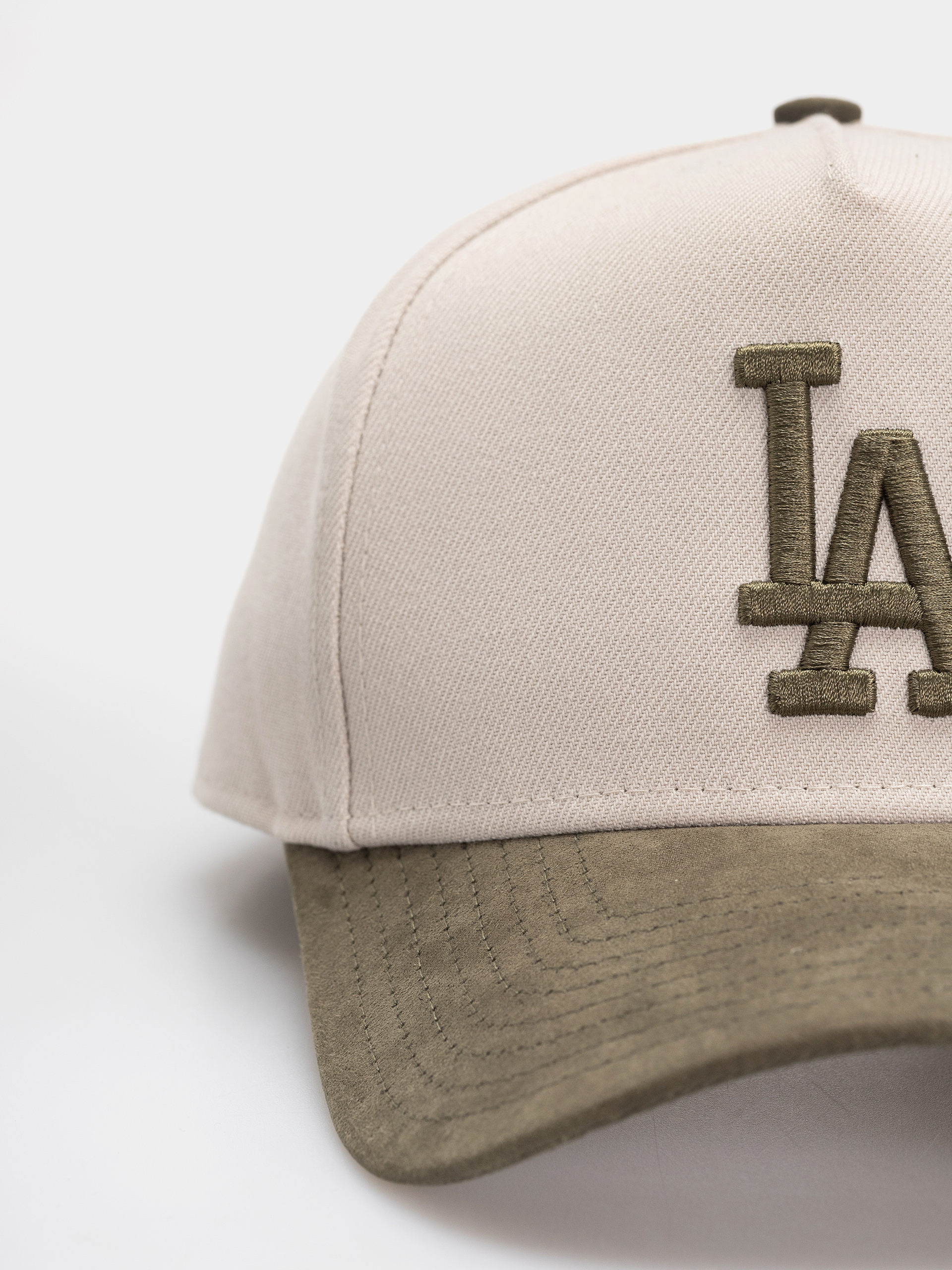 Czapka z daszkiem New Era Suede Visor Eframe Los Agneles Dodgers (stone/green)
