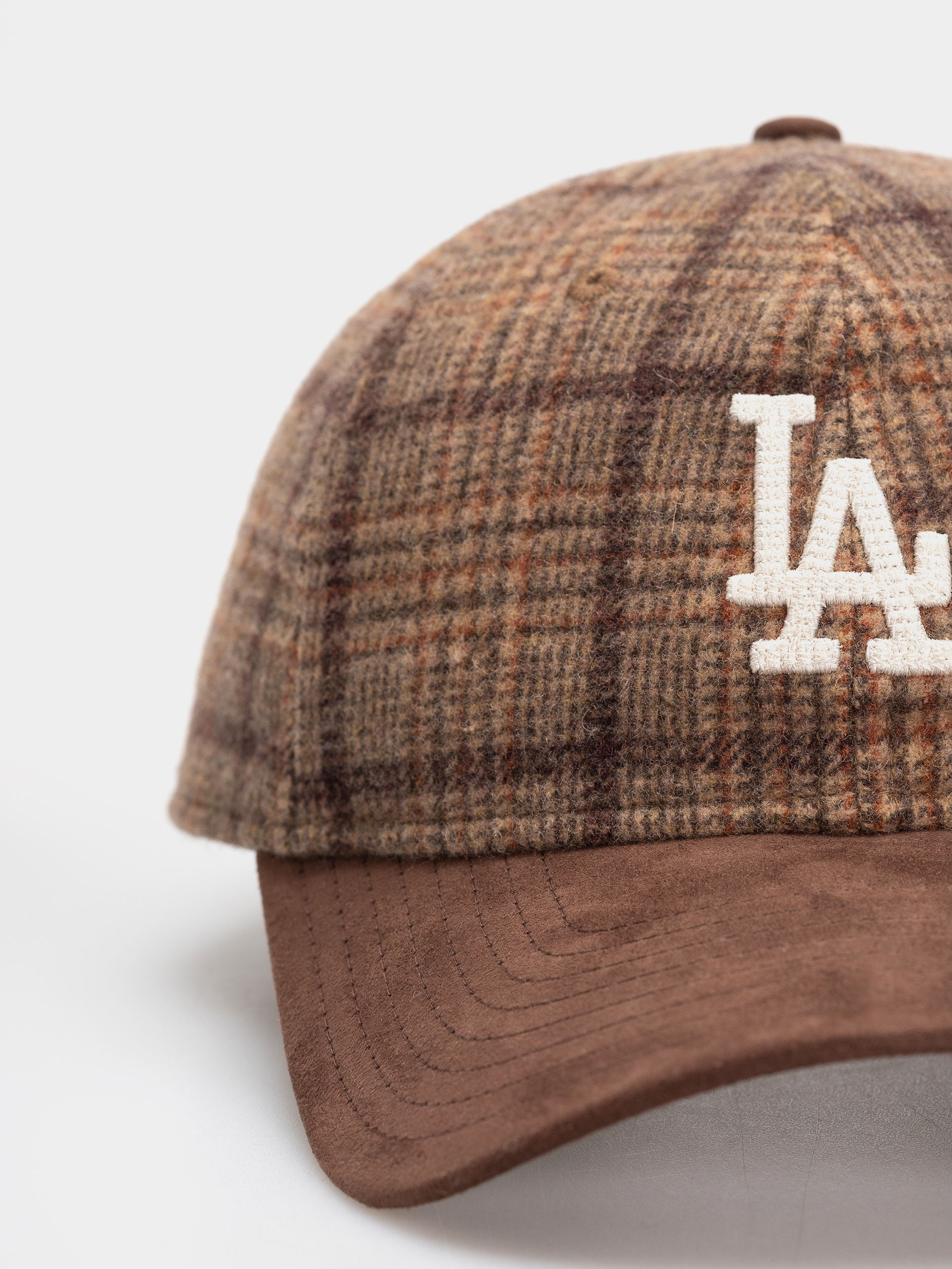 Czapka z daszkiem New Era Mix Check 9Twenty Los Agneles Dodgers (brown check)