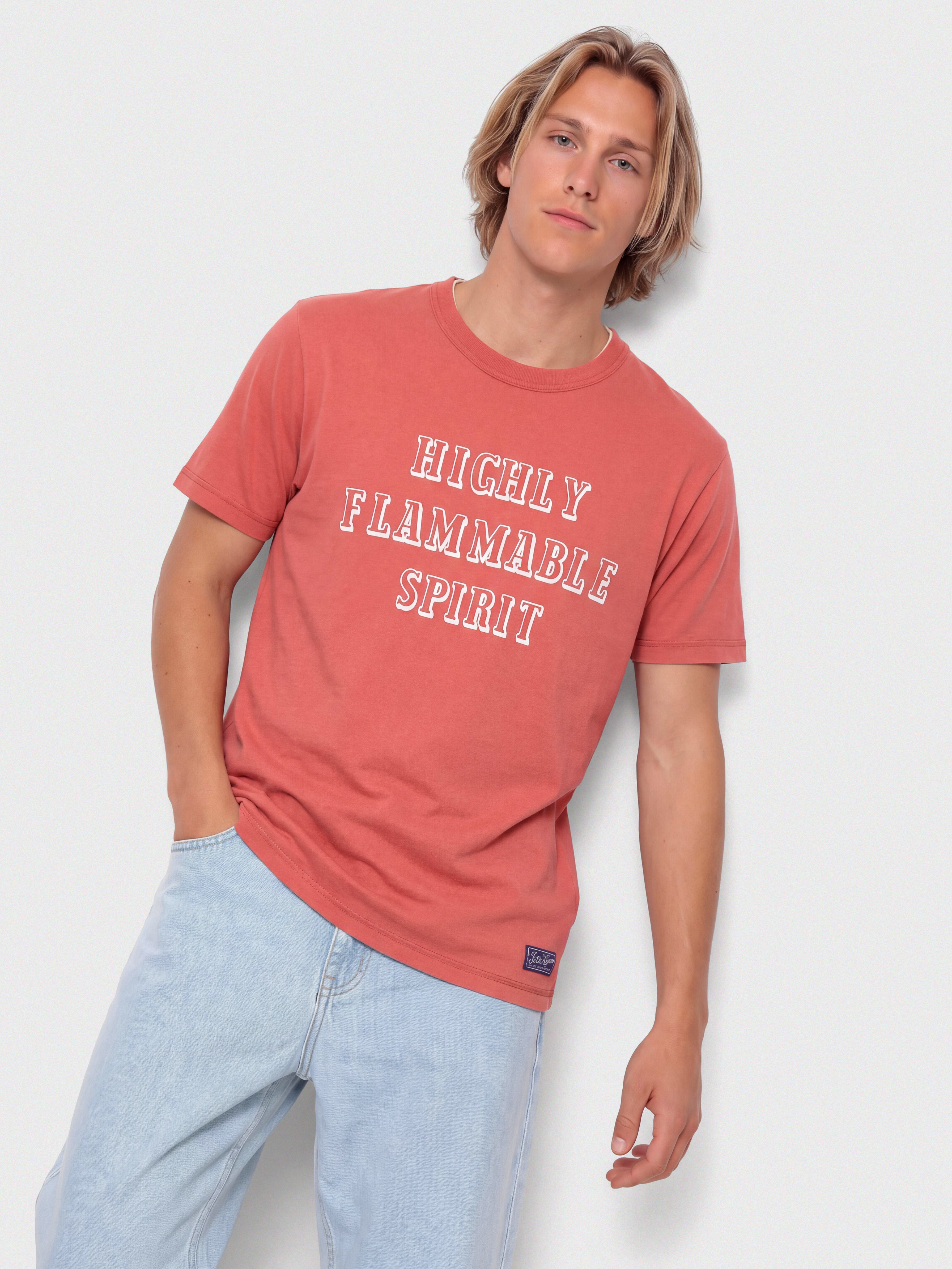 T-shirt Deus Ex Machina Two Minds Ringer (dirty white/red apple)