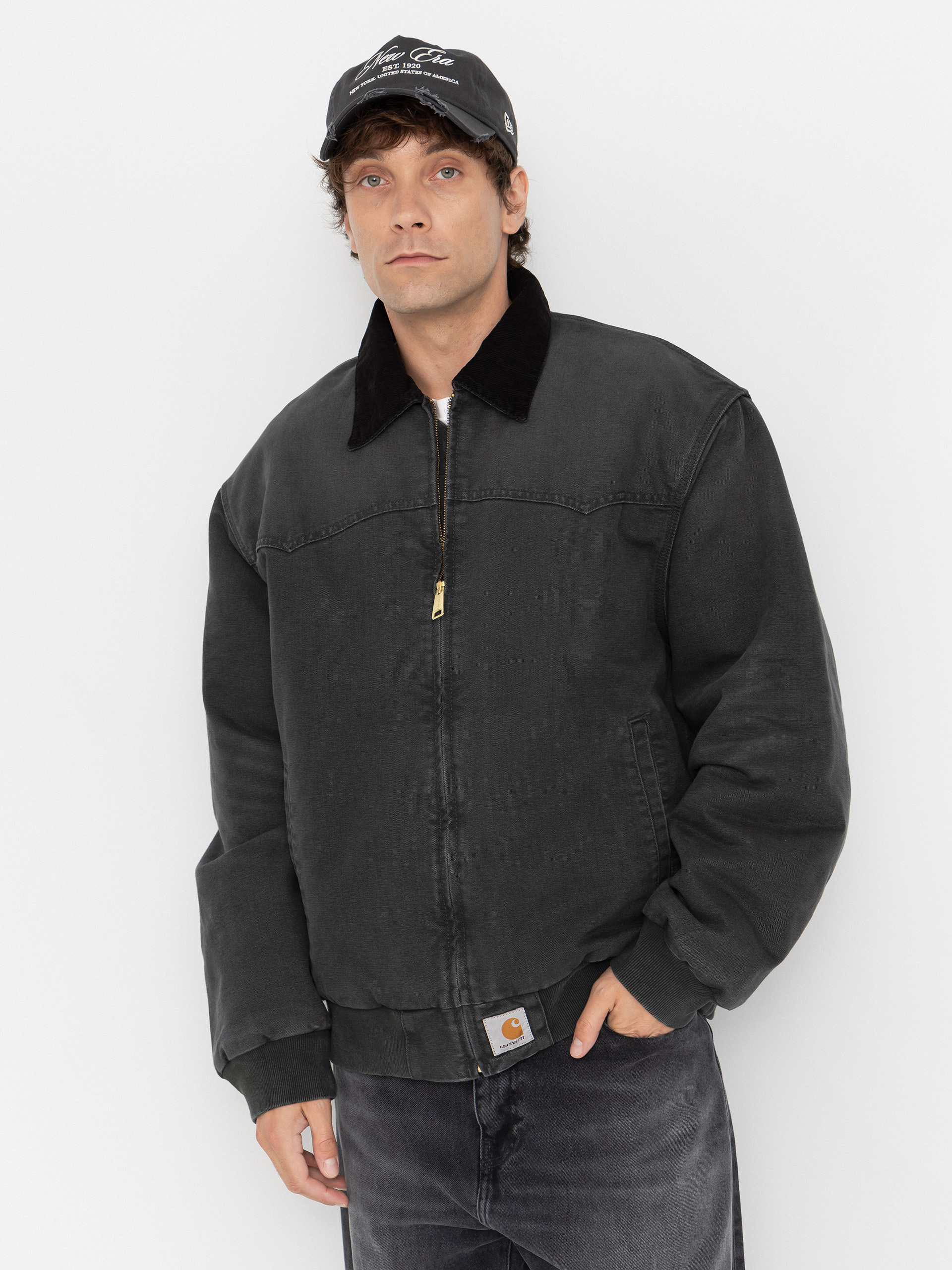Kurtka Carhartt WIP OG Santa Fe (raven/black/stone canvas)