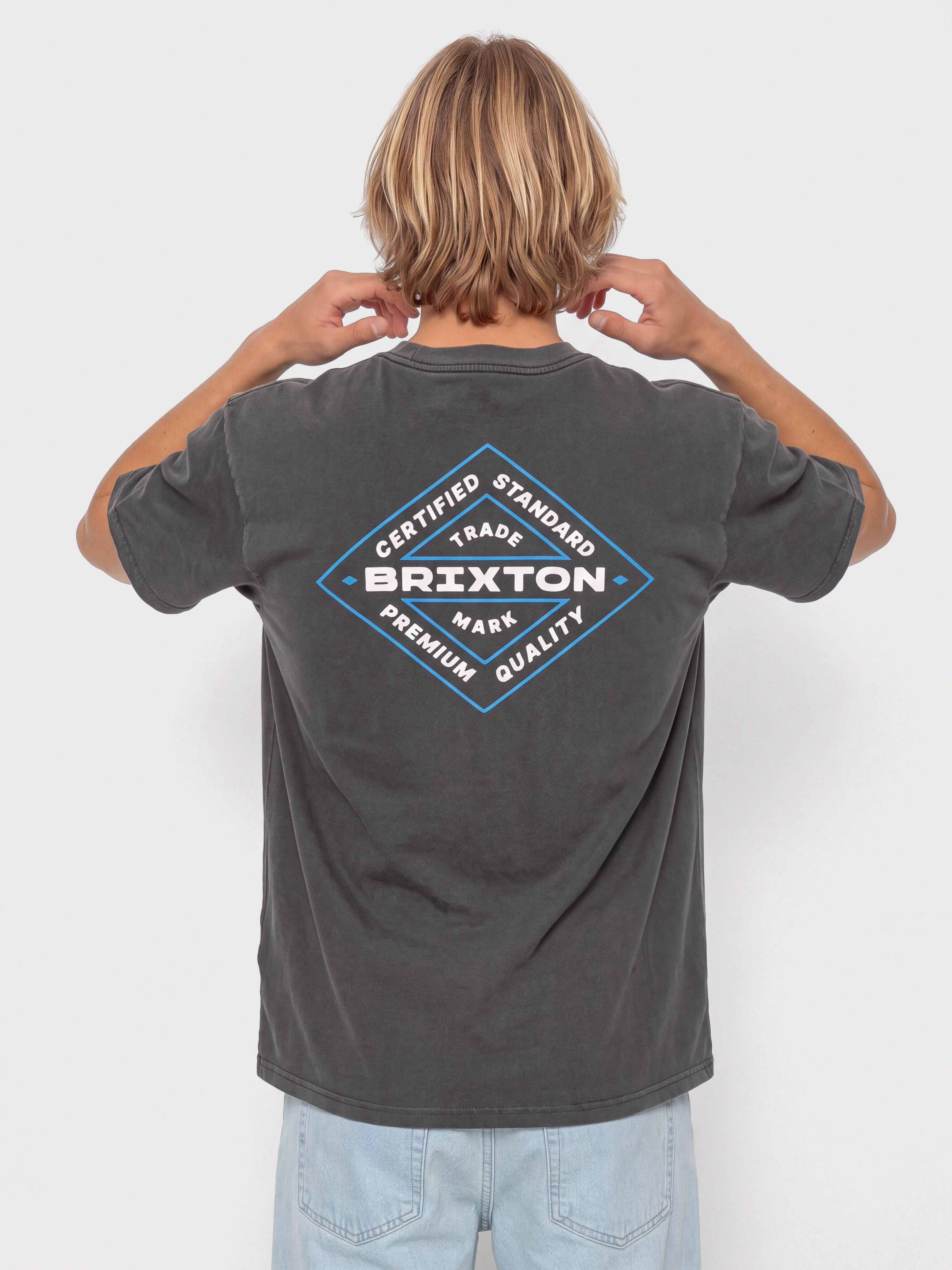 T-shirt Brixton Lowry Stnd (black worn wash)