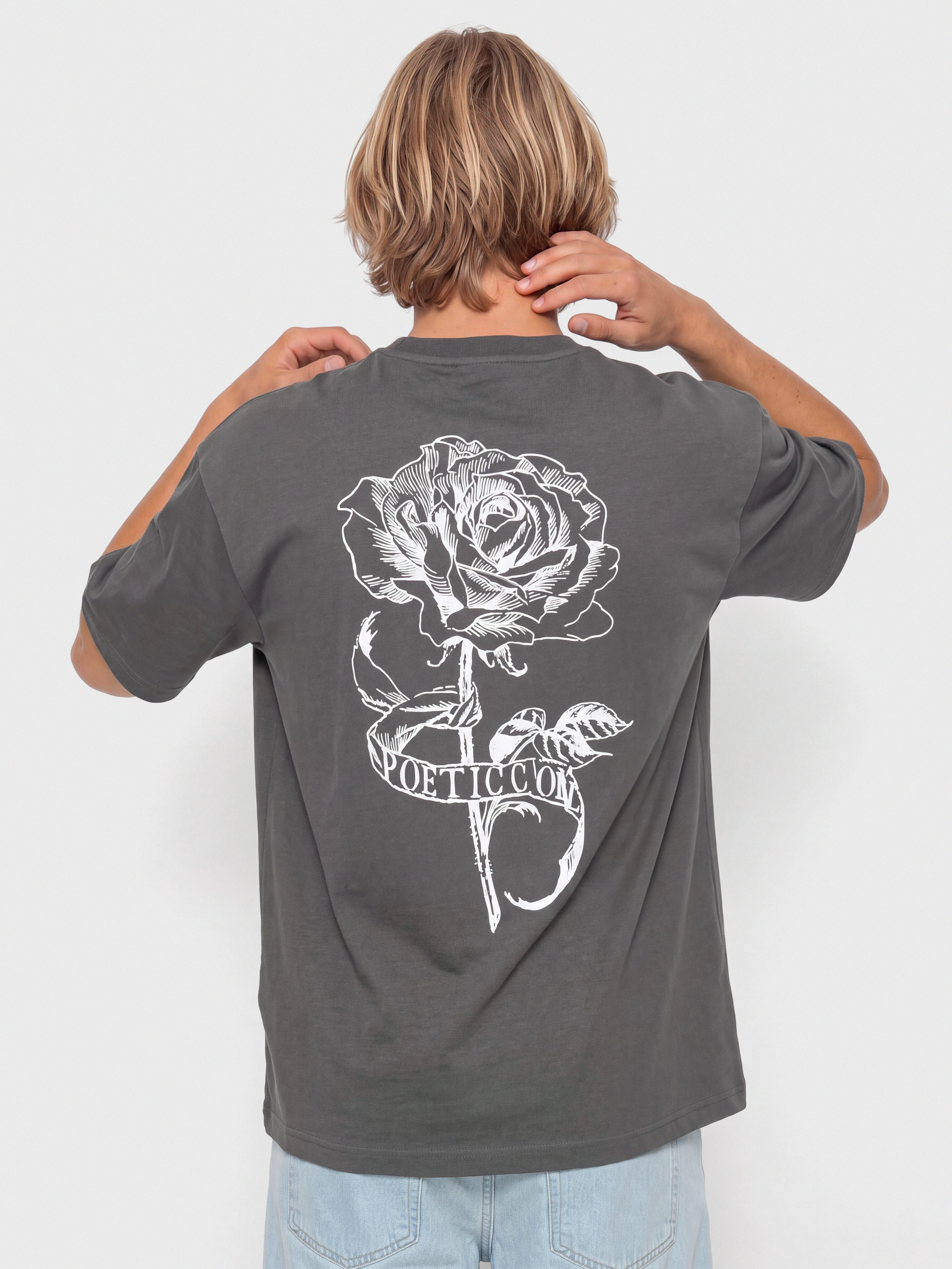 T-shirt Poetic Collective Thinking About You (iron grey)