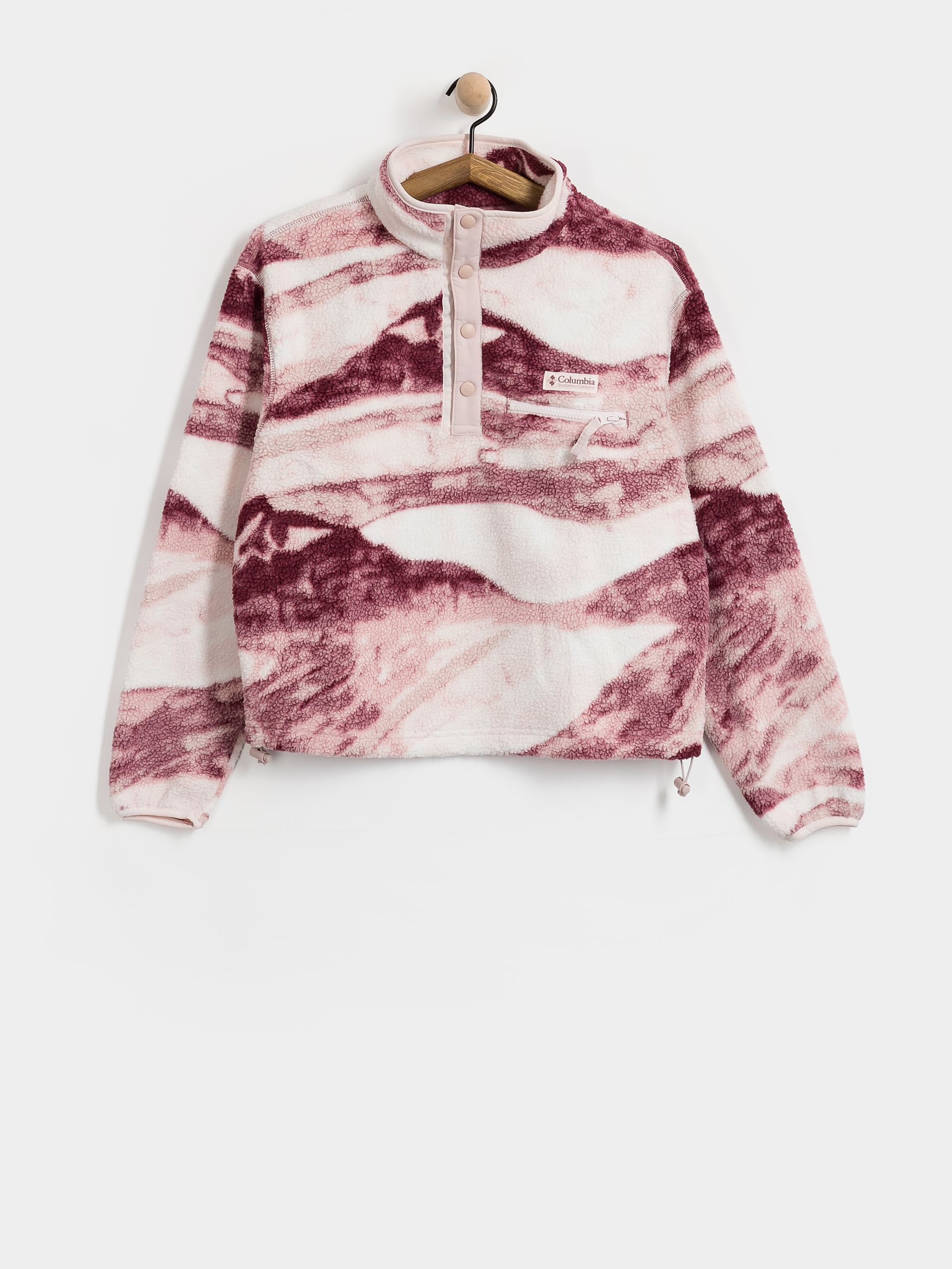 Damski Polar Columbia Helvetia II Printed Cropped Half Snap (antique mauve)