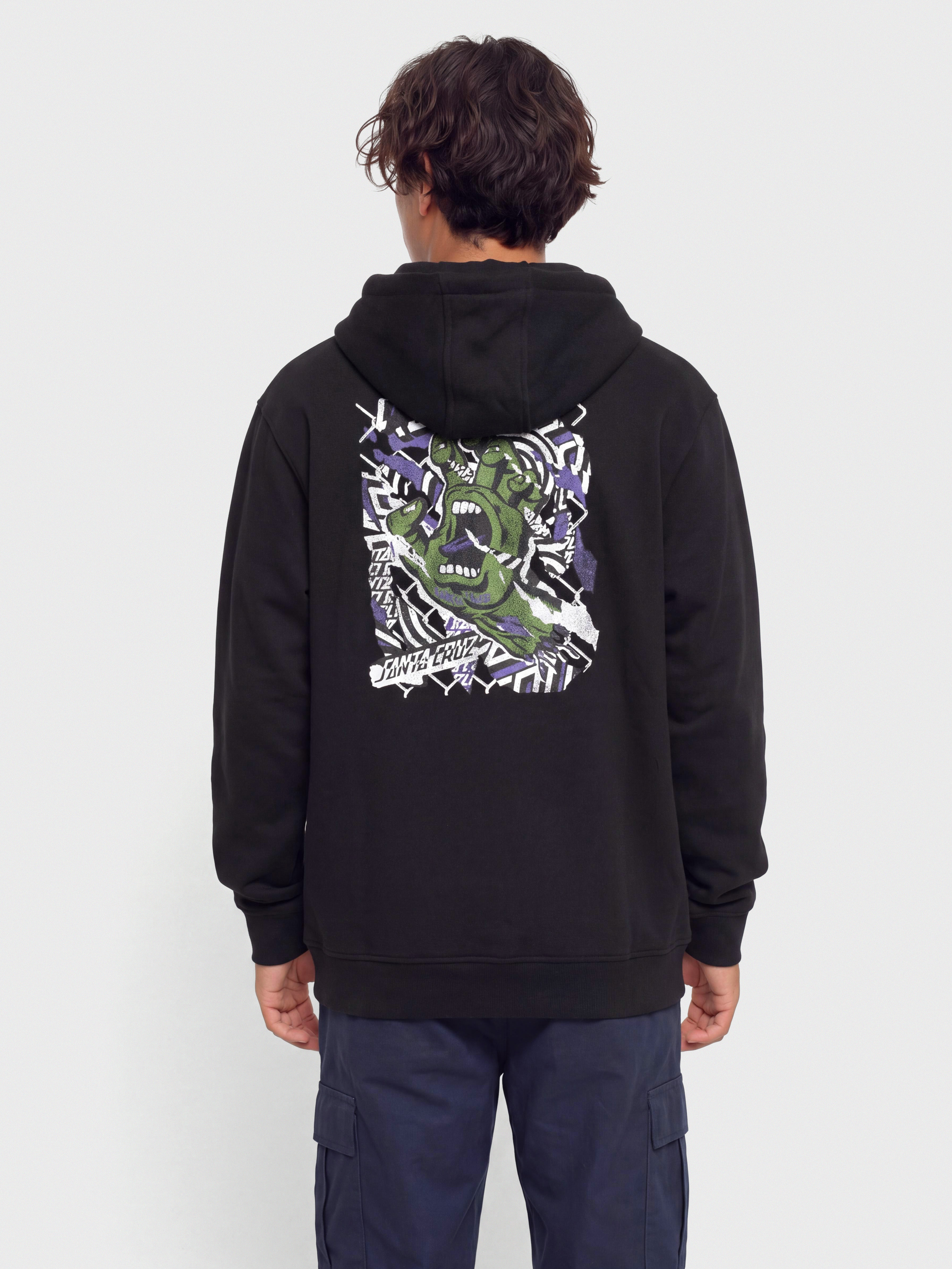 Bluza z kapturem Santa Cruz Damaged Hand HD (black)