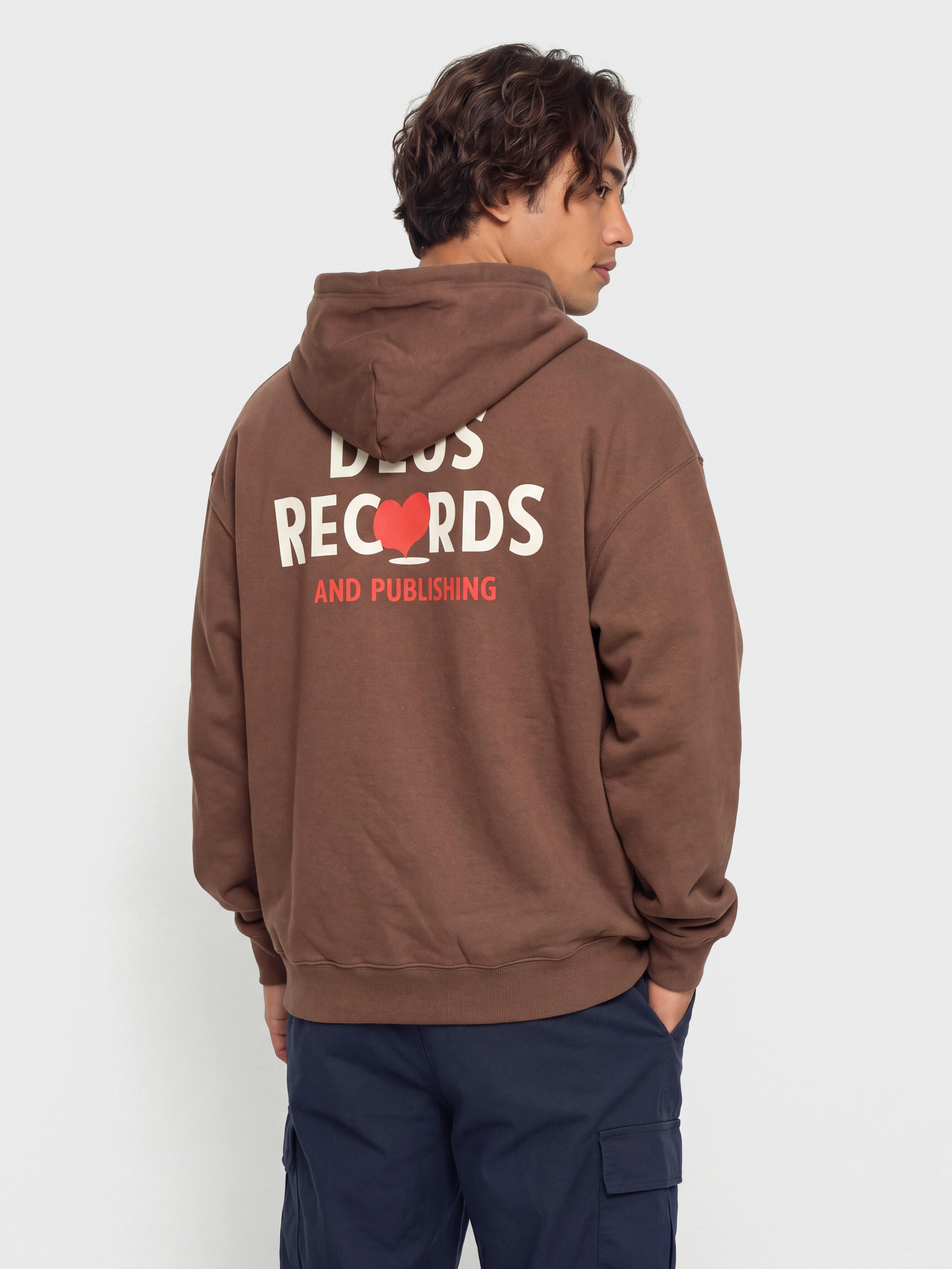 Bluza z kapturem Deus Ex Machina Deep Cut HD (downtown brown)