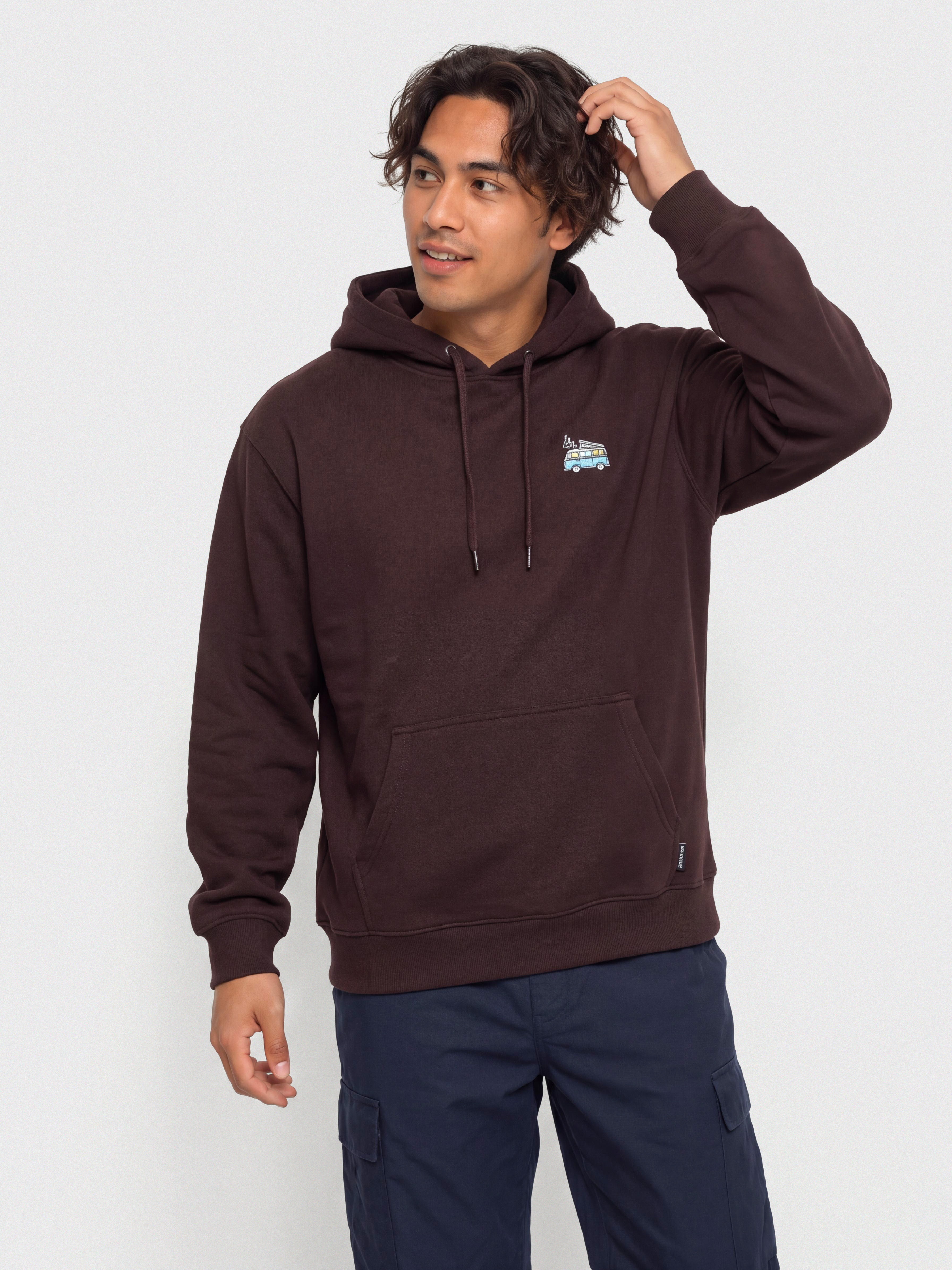 Bluza z kapturem Iriedaily Smokin Van HD (aubergine)