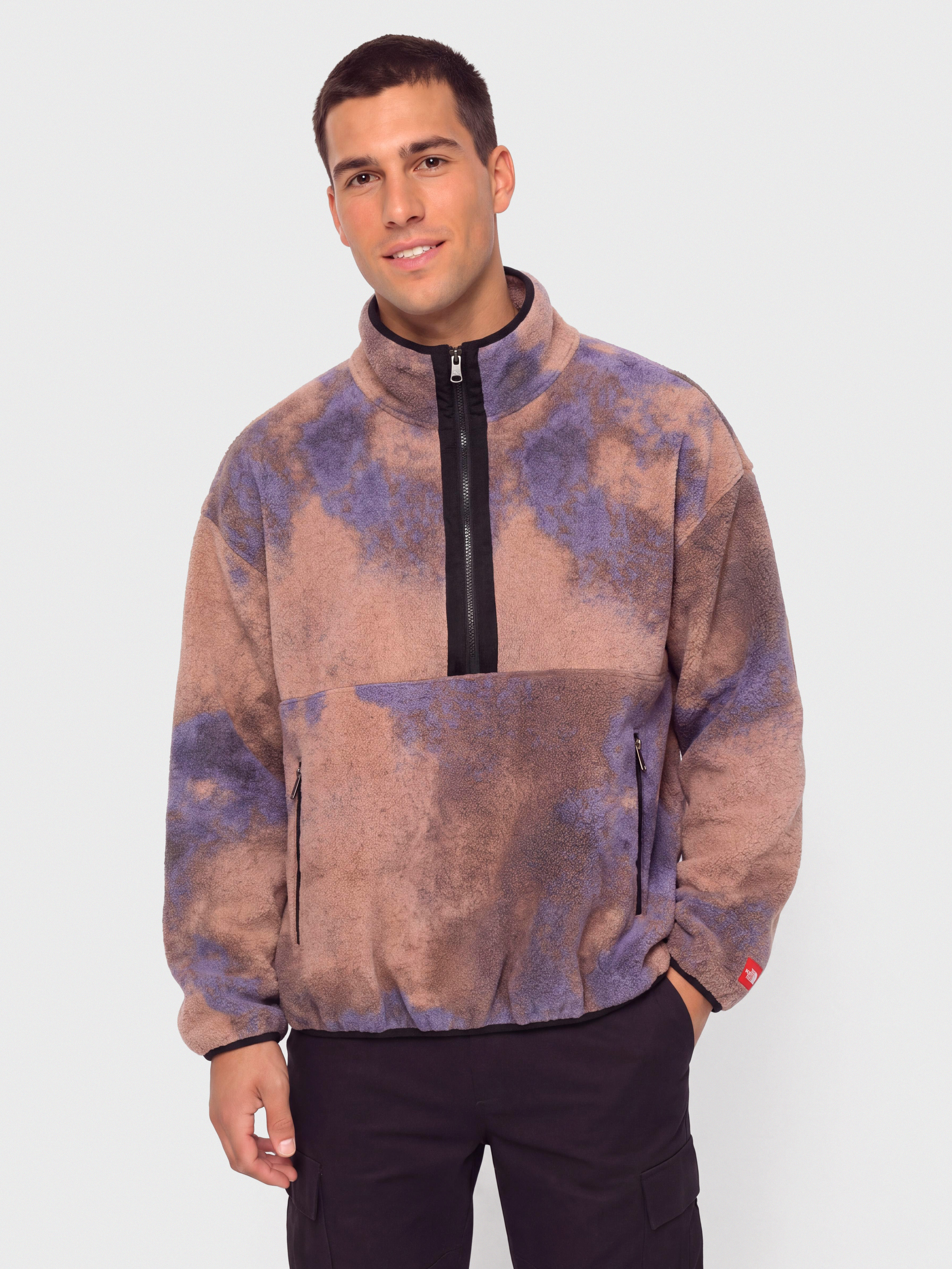 Polar The North Face Red Box Printed 1/2 Zip (grounded plum 1989 cata)