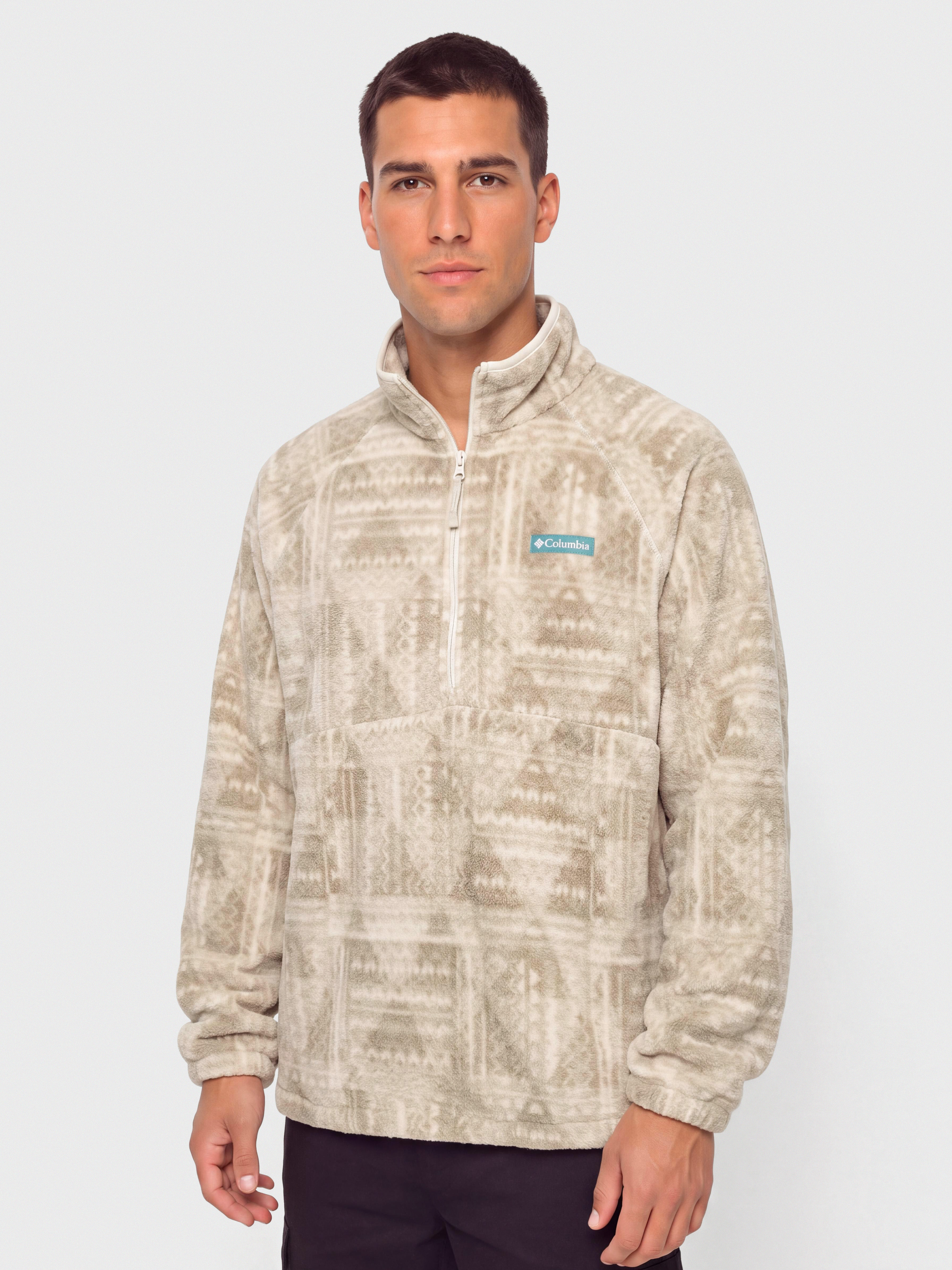 Polar Columbia Timber Crest MTR Printed Half Zip (dark stone/geomix)