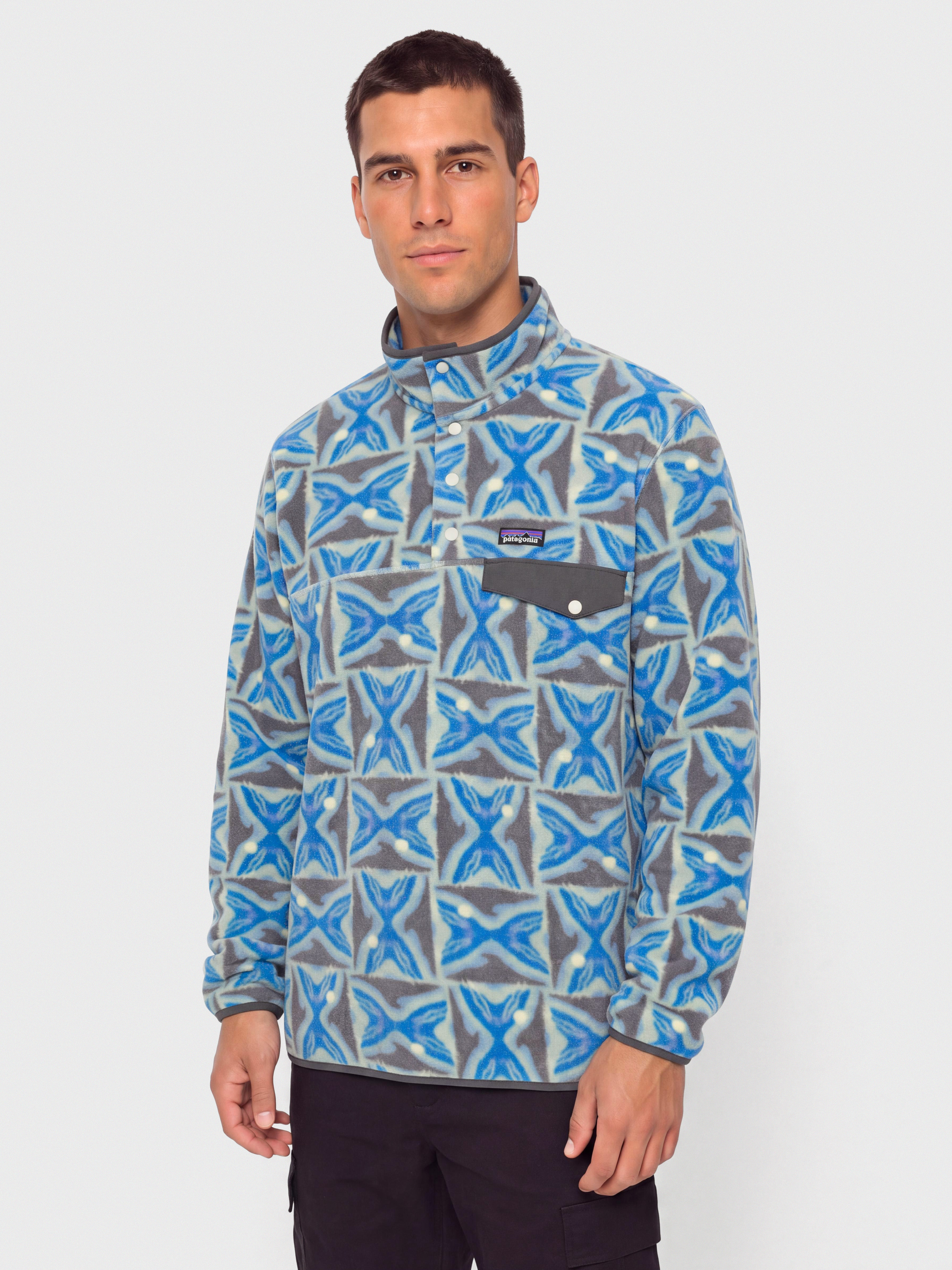 Polar Patagonia LW Synch Snap T (deep freeze forge grey)